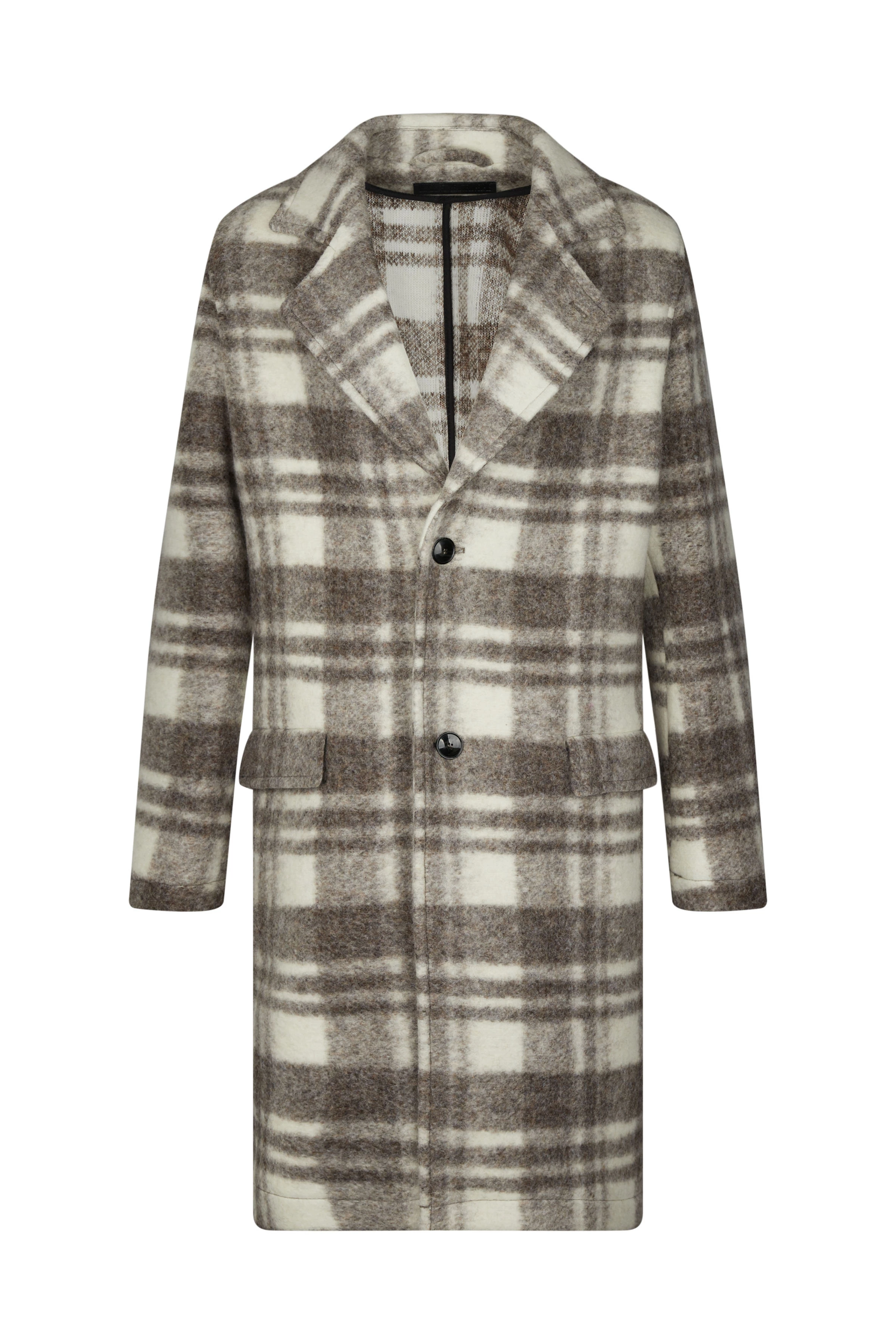 SOLANO - Stirck-Jersey Reversmantel - Herren - braun - Freisteller Frontansicht