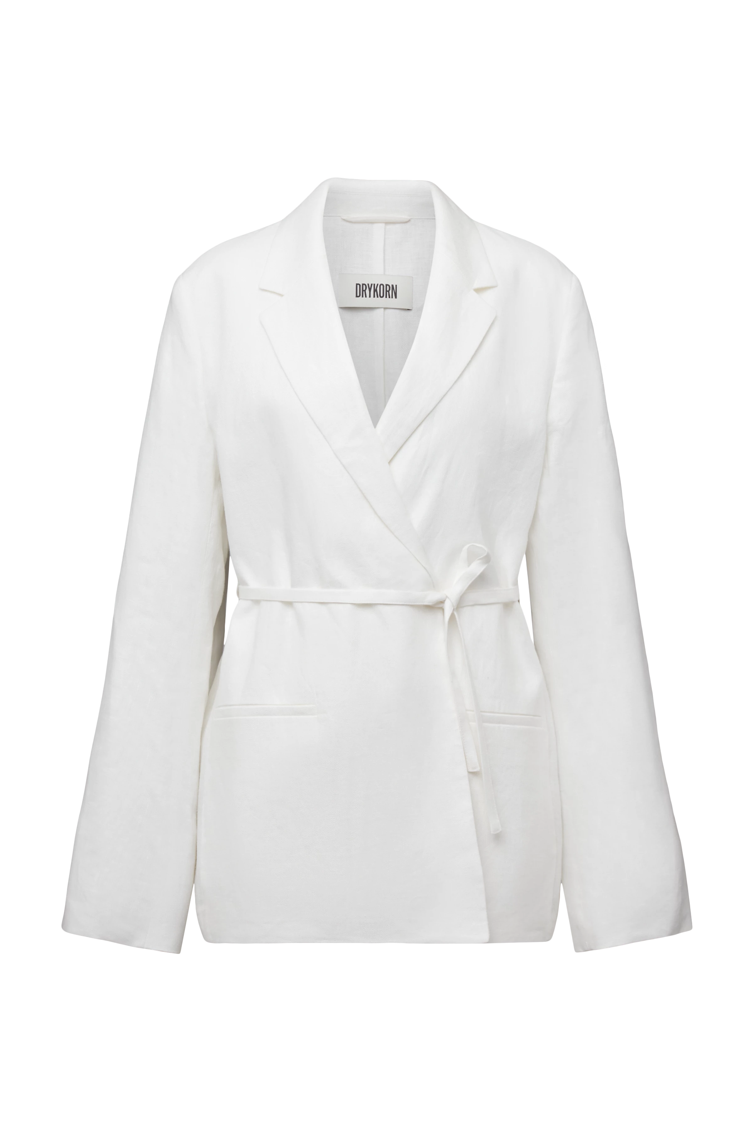 WINCHAM - Pure linen blazer with tie belt - women - off white - Freisteller Frontansicht