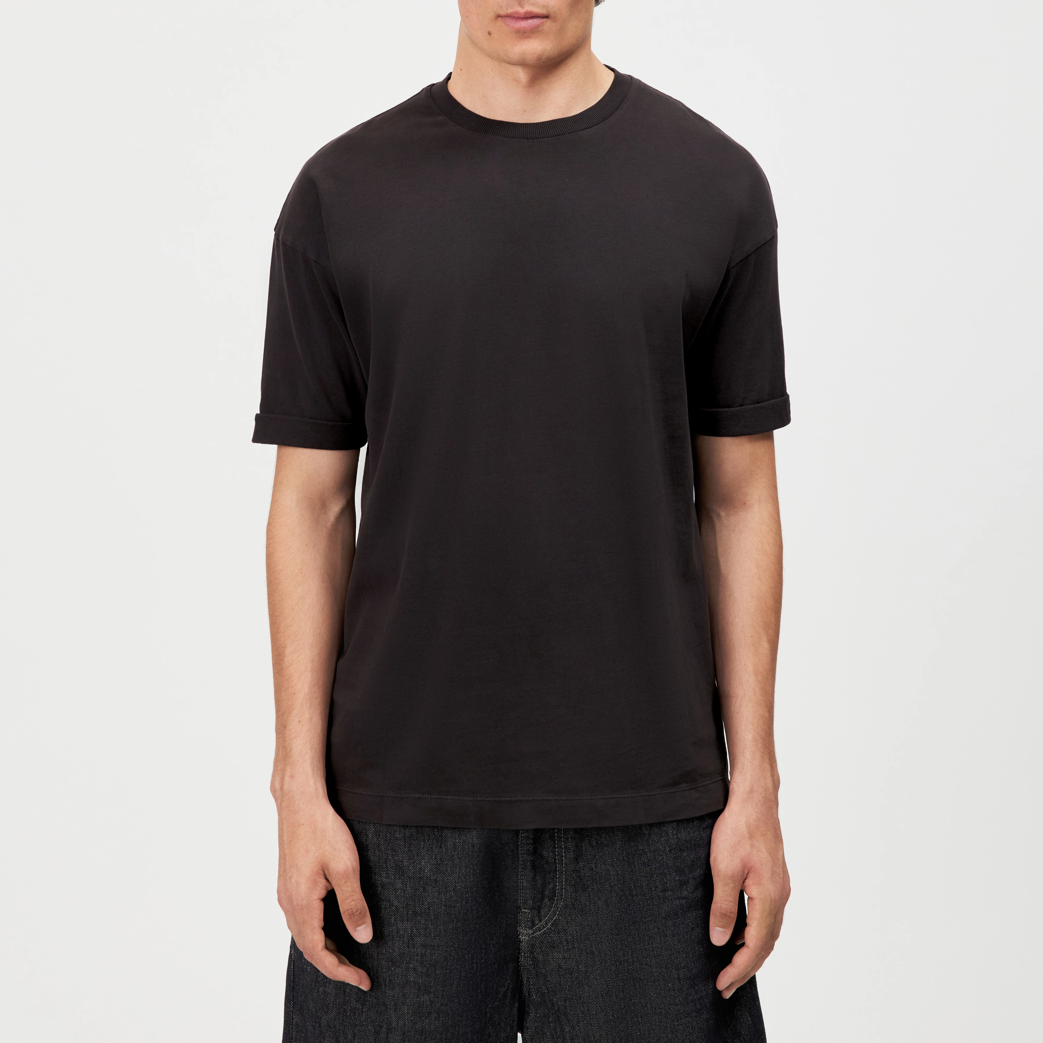 THILO - Relaxed fit T-shirt in soft cotton with washed look - men - brown - Frontansicht