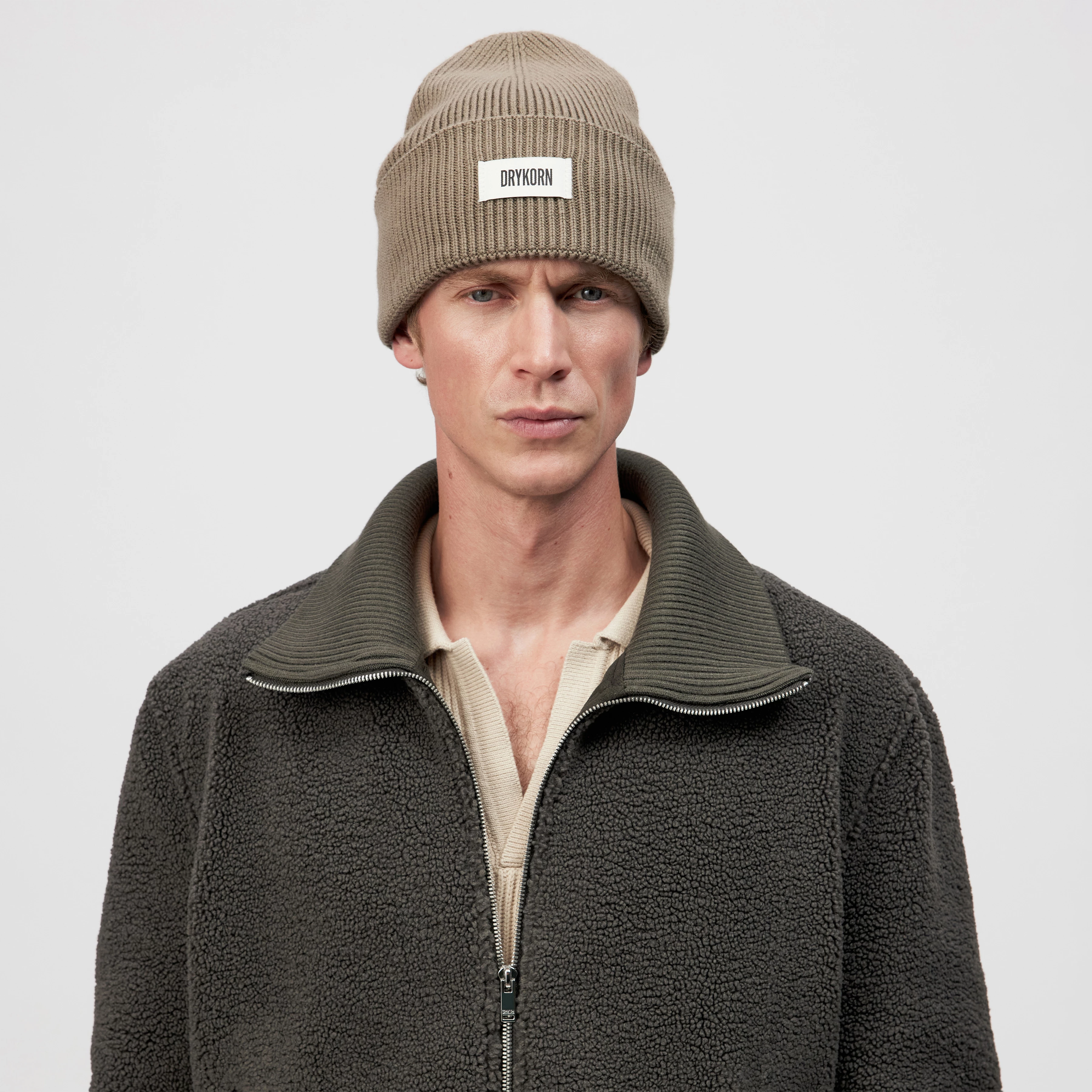 LOAH_3 - Beanie in cotton blend - unisex - brown - Rückansicht