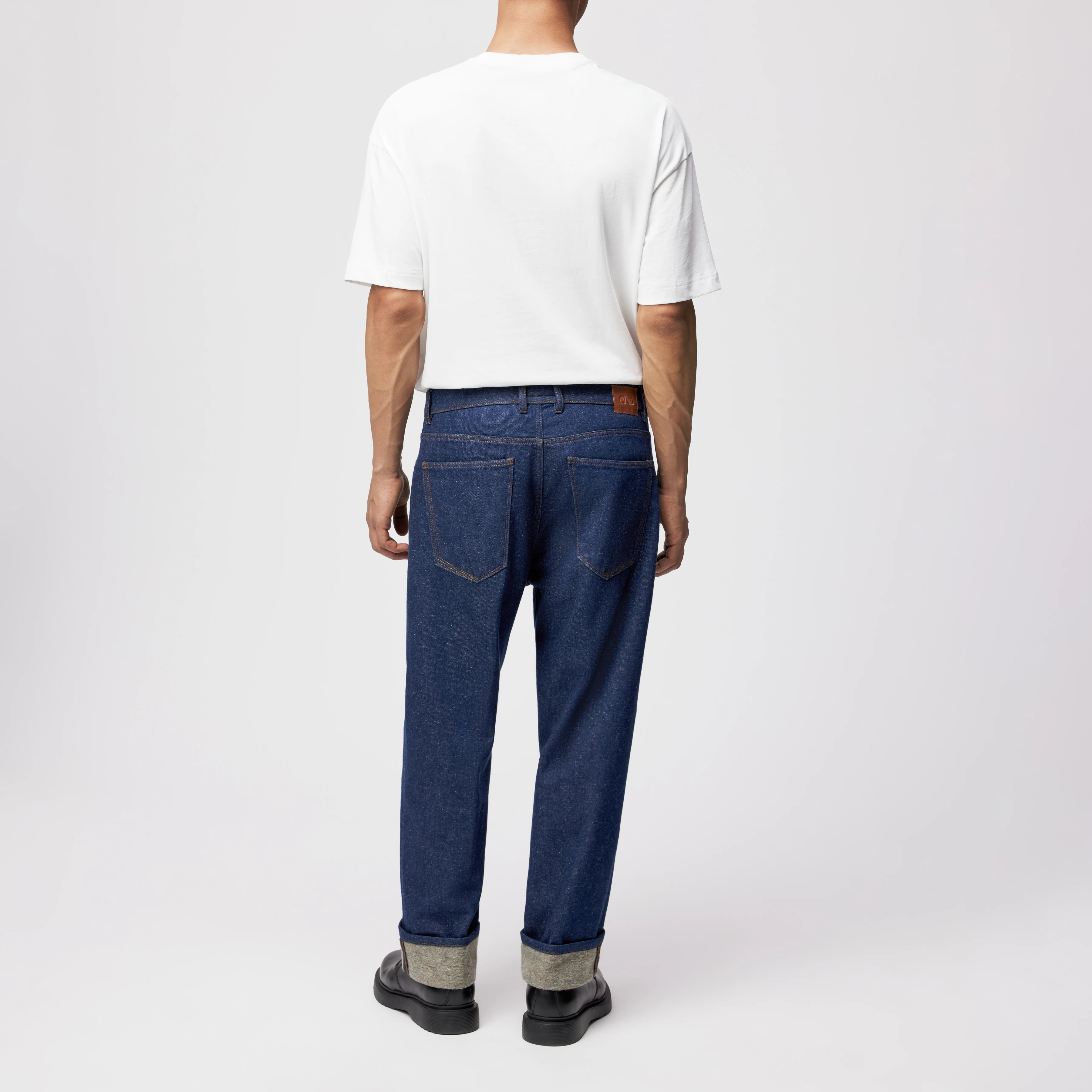 RAWDY_A - Tapered Jeans in Raw-Denim - Herren - blau - Rückansicht