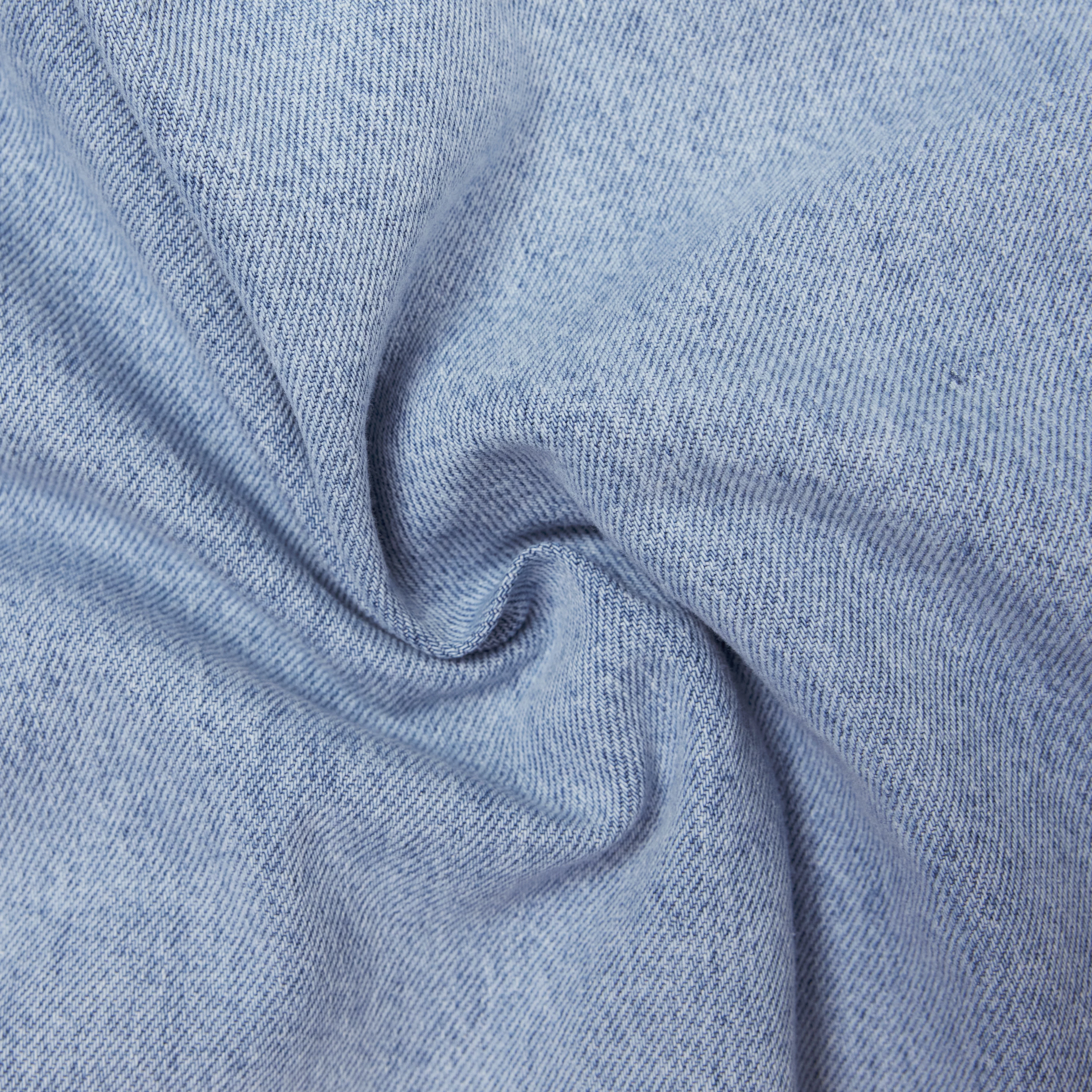 DIEGGO - Denim overshirt with chest pocket - men - blue - Materialbild (B2C)