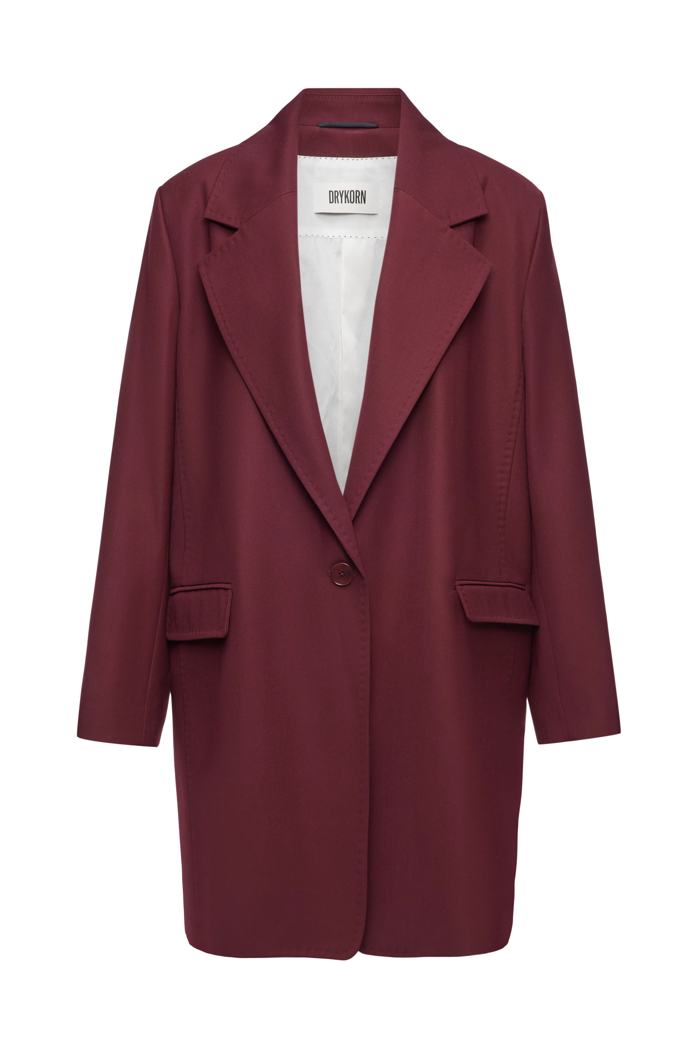 WESTOW - Oversized Mantel mit Reverskragen in Woll-Mix - Damen - rot - Freisteller Frontansicht