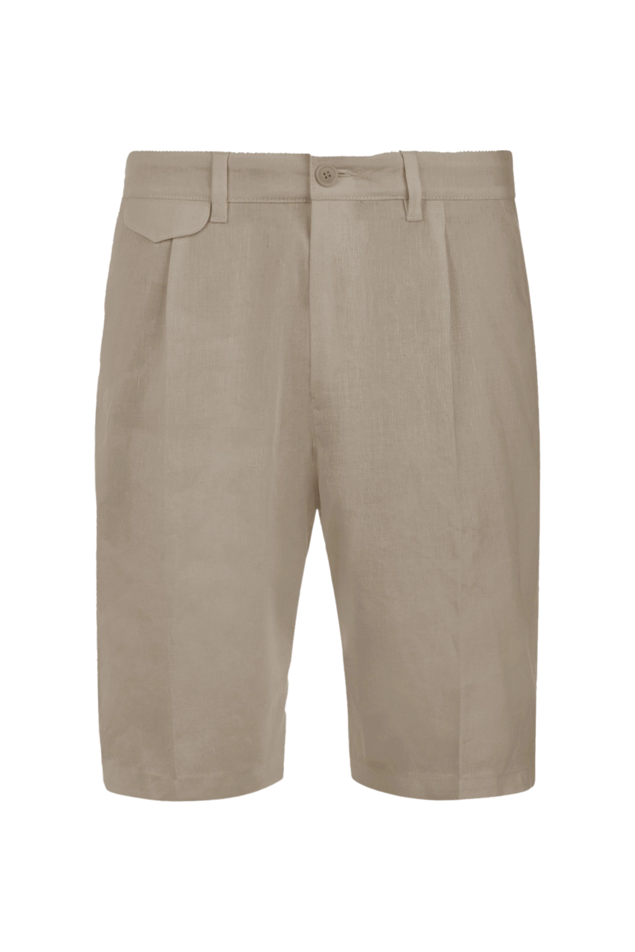 ABROAD_2 - Linen mix shorts - men - beige - Freisteller Frontansicht