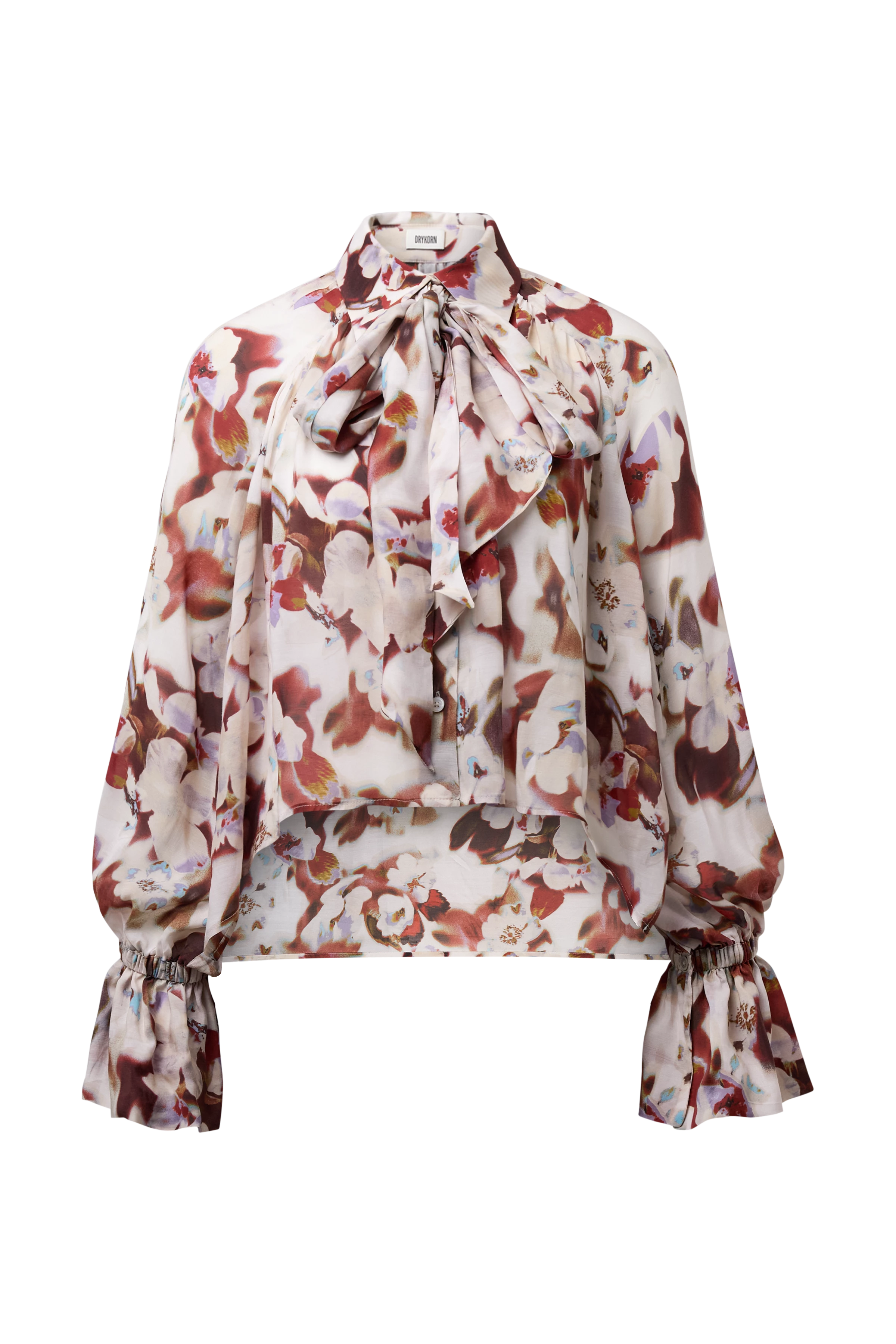 VAELIE_1 - Blouse bohème à lavallière amovible - women - beige - Freisteller Frontansicht