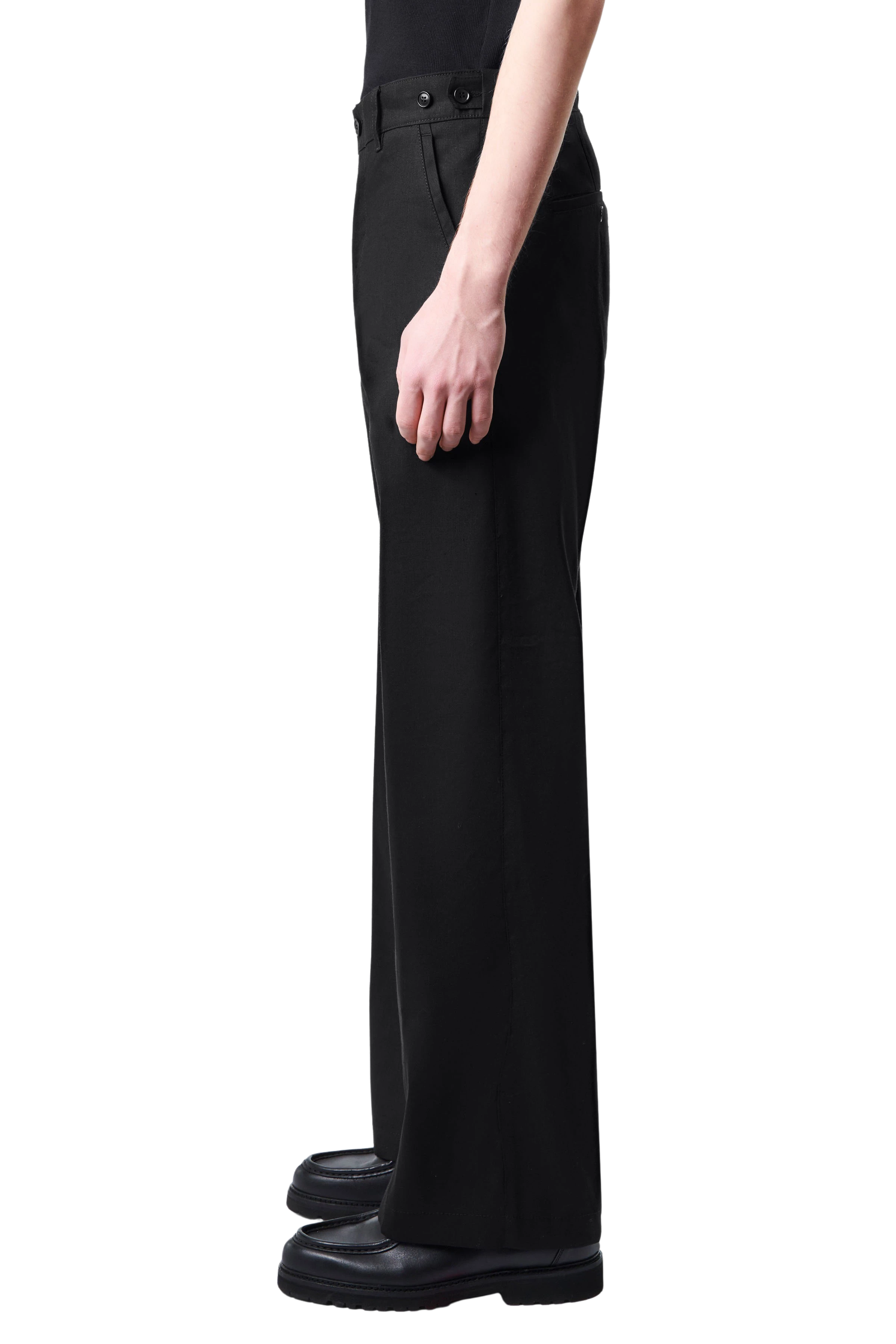 WYDER_SN - ready-made workwear trousers in a summery linen blend - men - Natural Aluminium - Seitenansicht