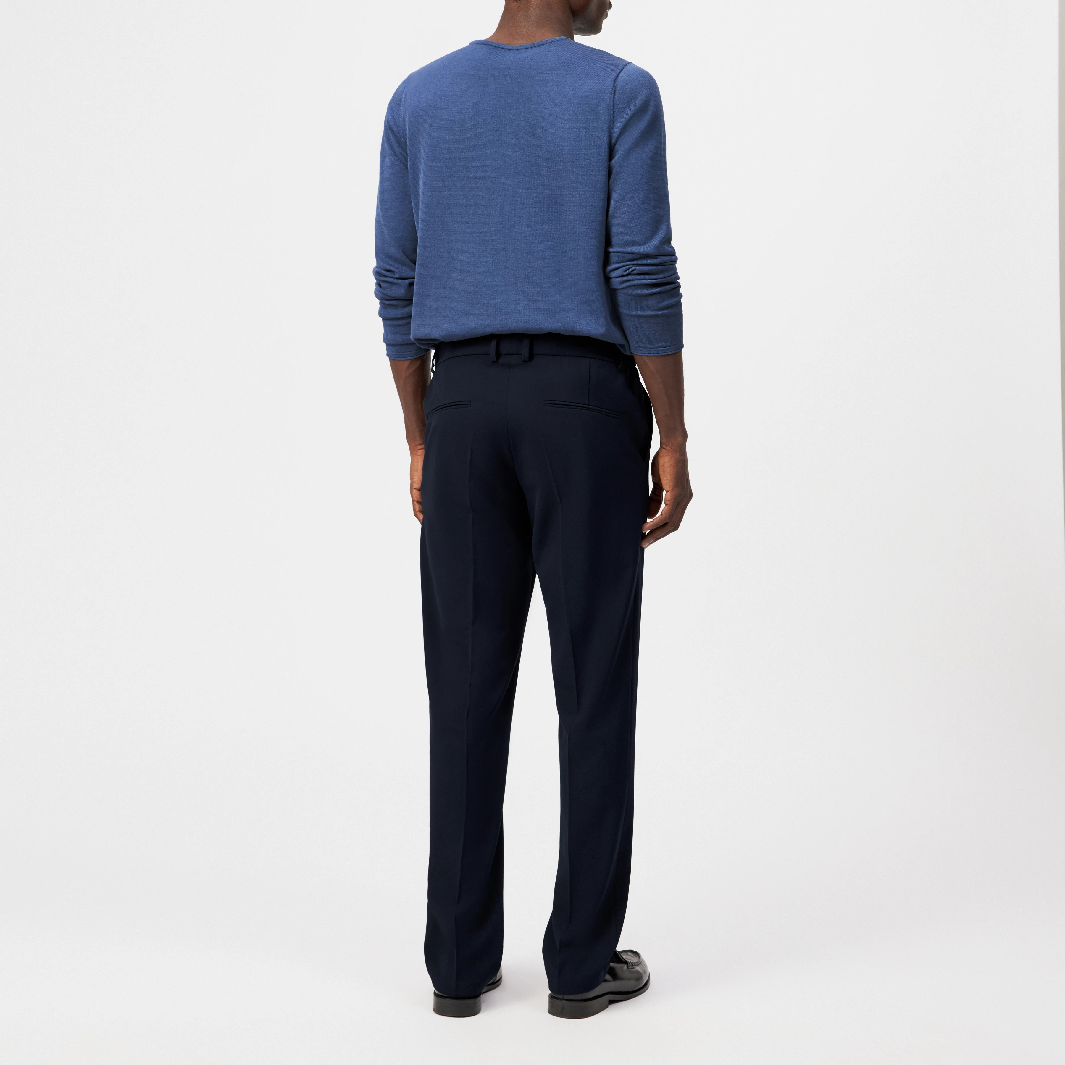 AJEND_RGLR - Konfektionierte Hose in Gabardine - Herren - blau - Rückansicht