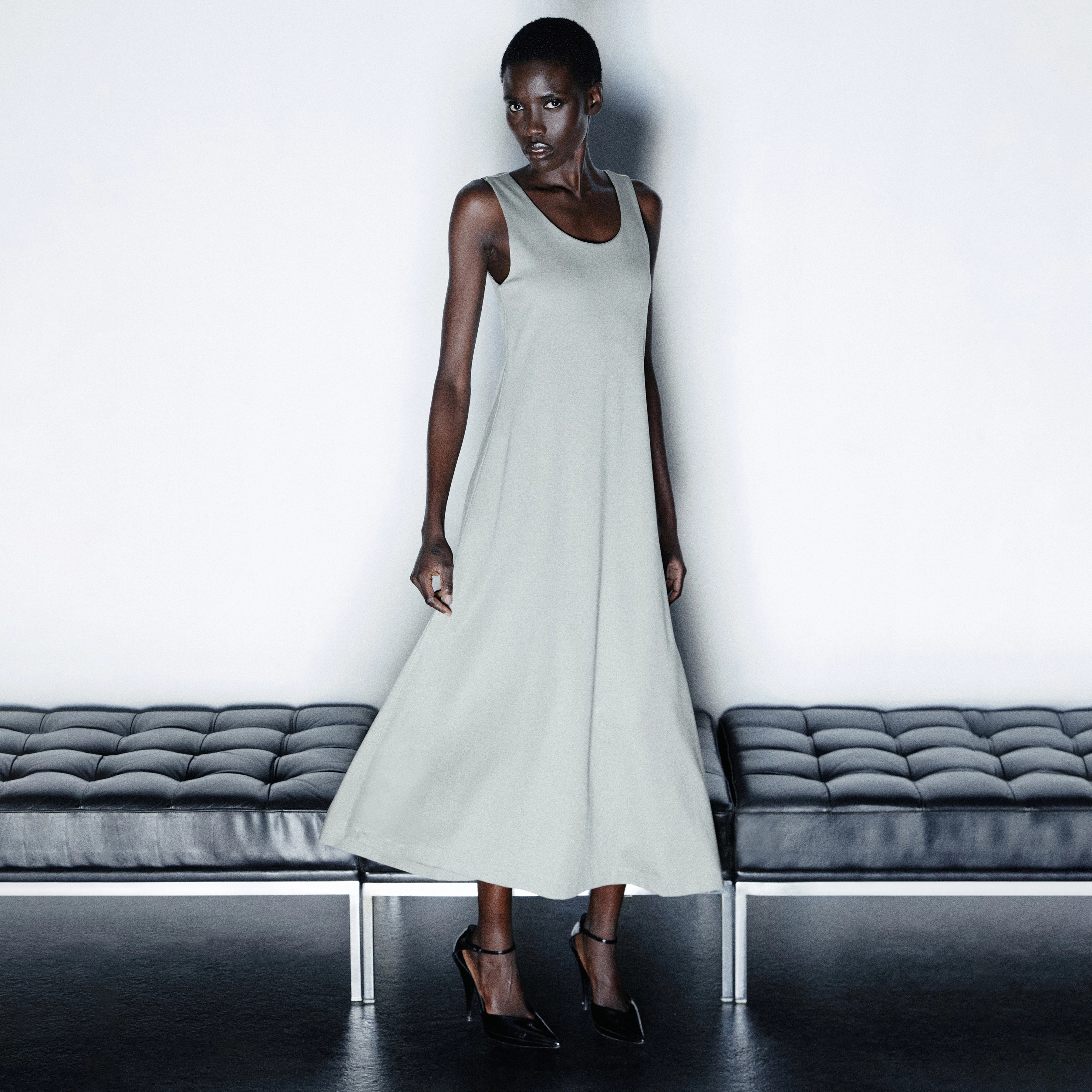 LOZIA - Elegant jersey dress in lyocell blend - women - green