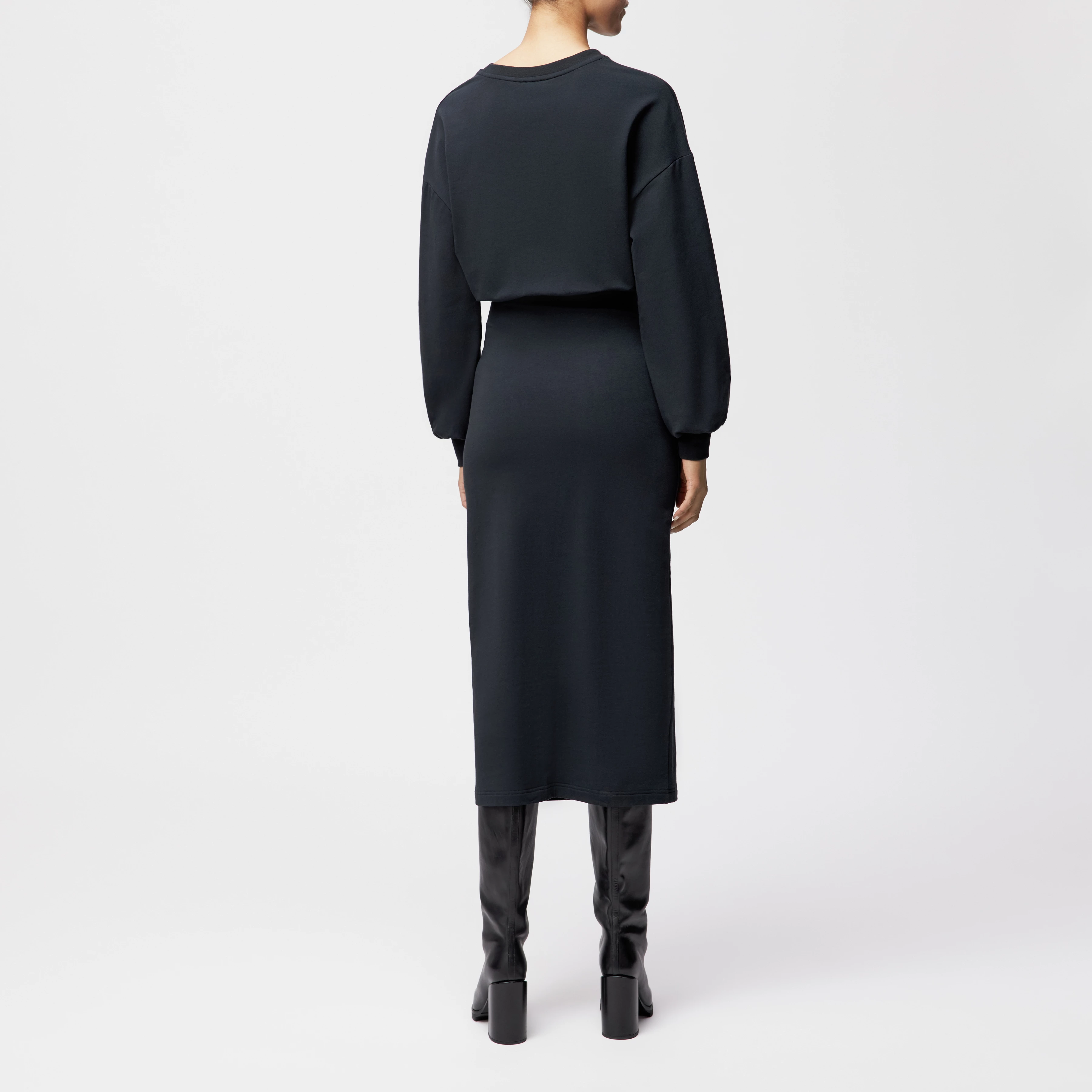 VILIAN - Kleid in Baumwoll-Mix - Damen - schwarz - Rückansicht