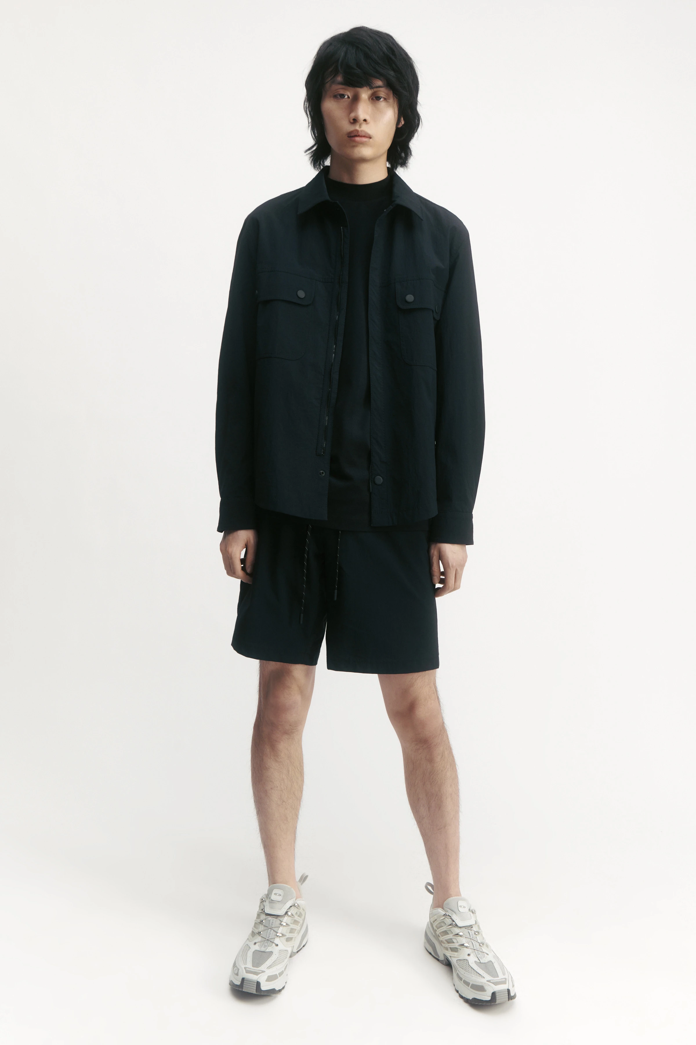 SELEDO_ROSE - technische Overshirtjacke - Herren - schwarz - Ganzkörper-Frontansicht