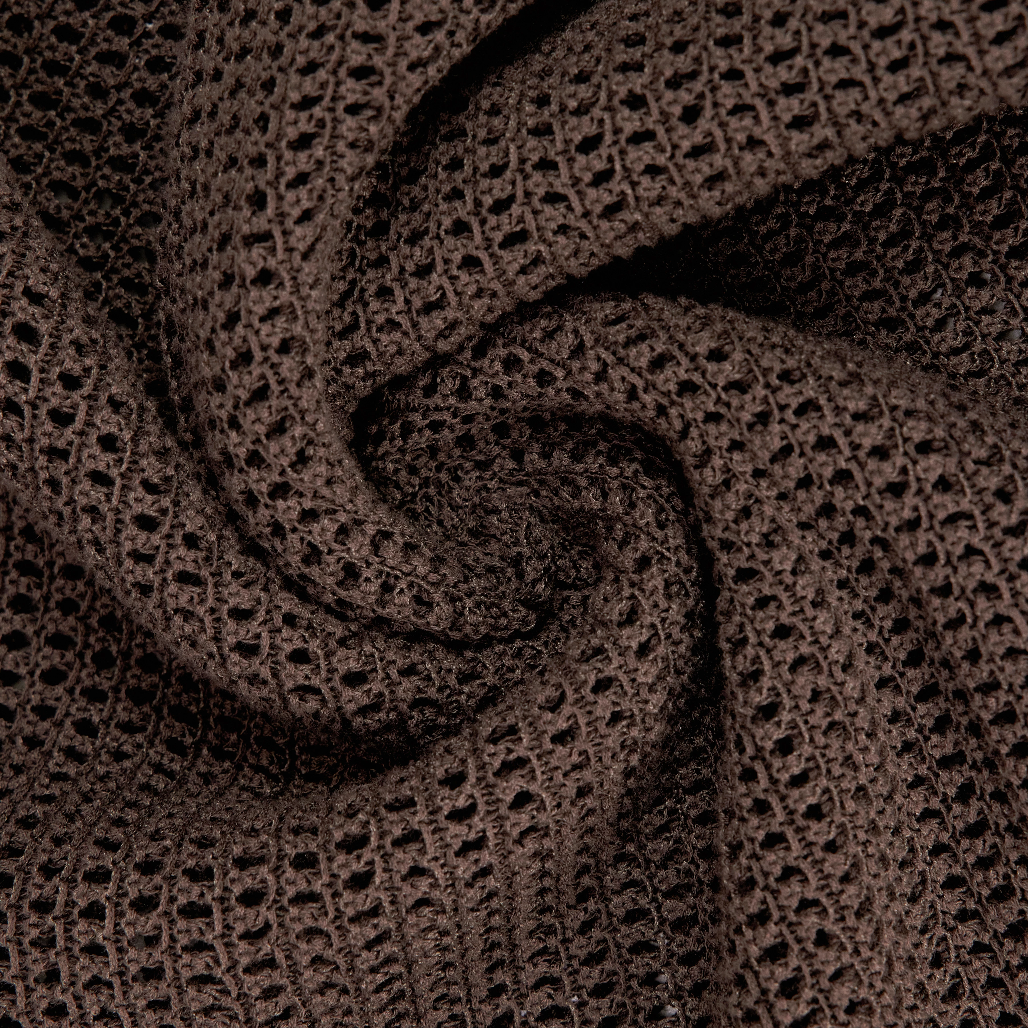 SANIDY - Chunky knit short sleeve in cotton blend - women - brown - Materialbild (B2C)