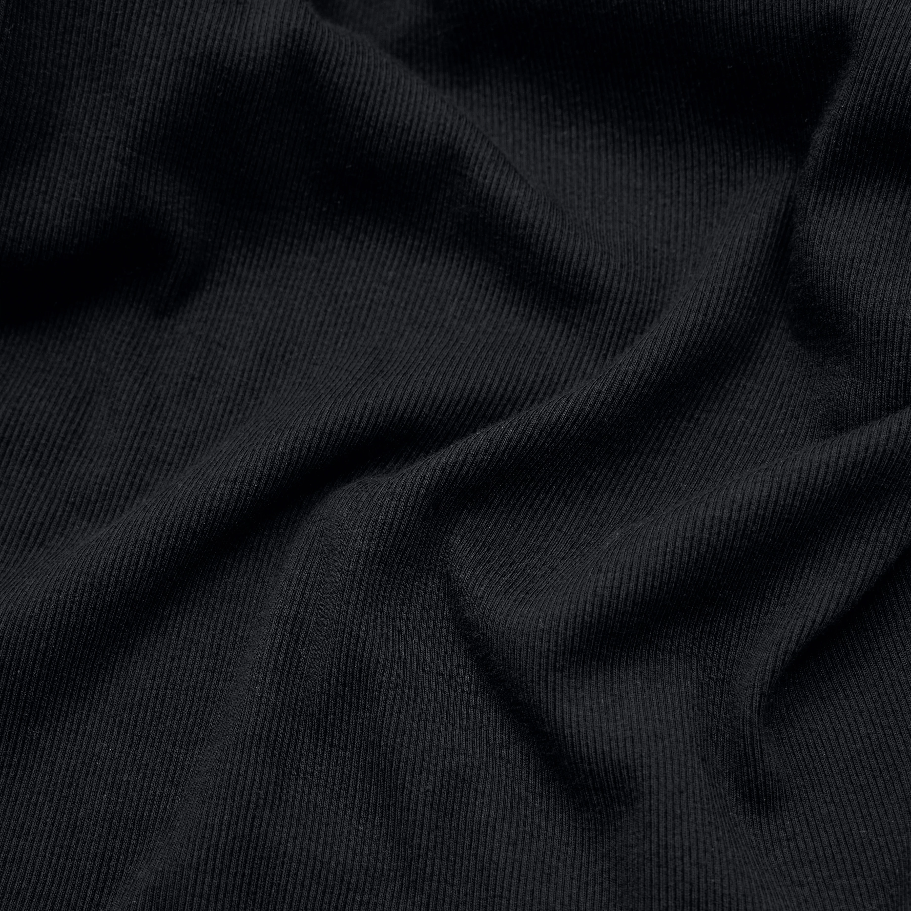 SELAY - Schmales Oberteil in Baumwoll-Rippe - Damen - schwarz - Materialbild (B2C)