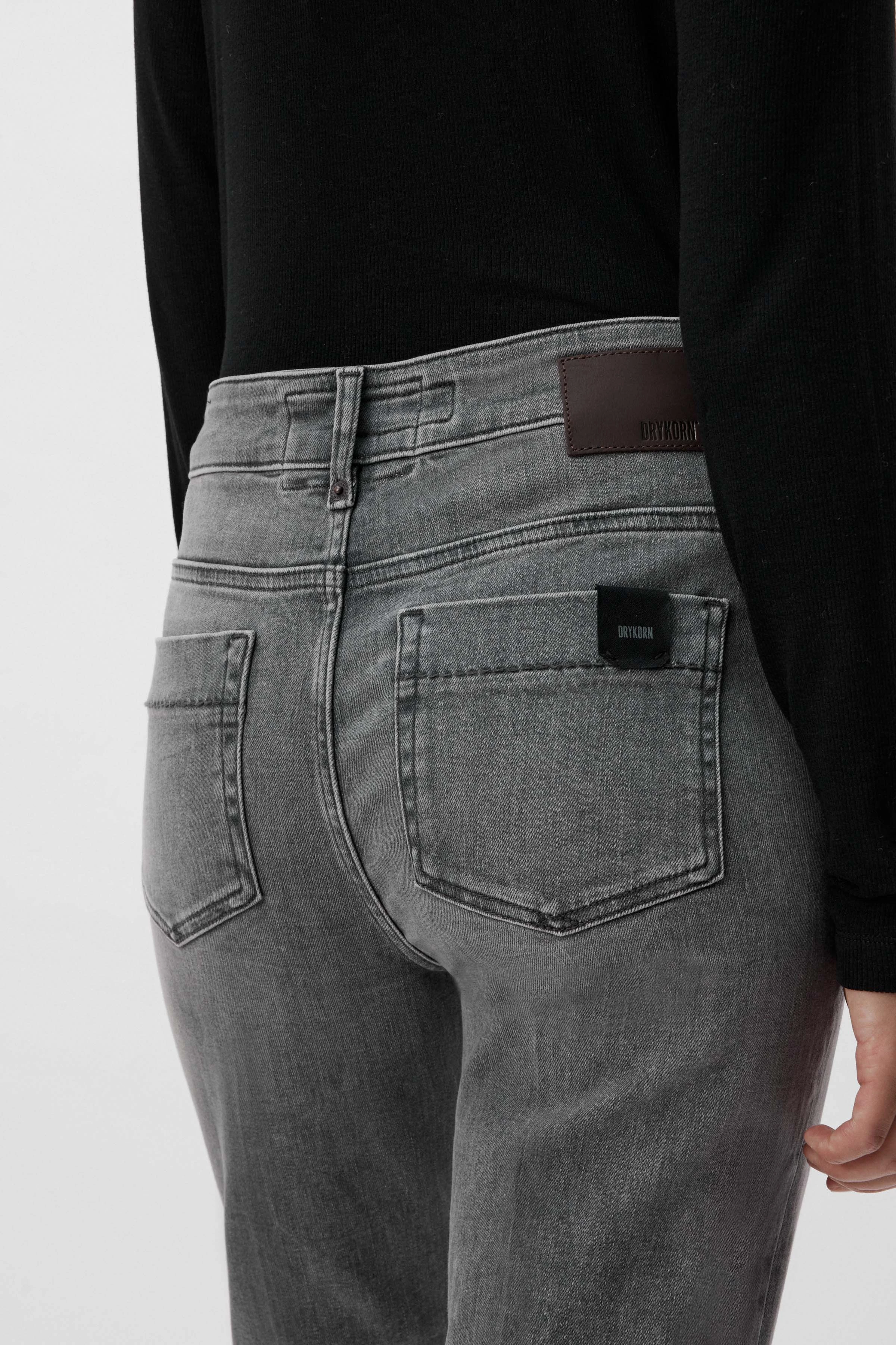 SPEAK - Slim Fit Jeans in super-stretch Denim - Damen - grau - Seitenansicht