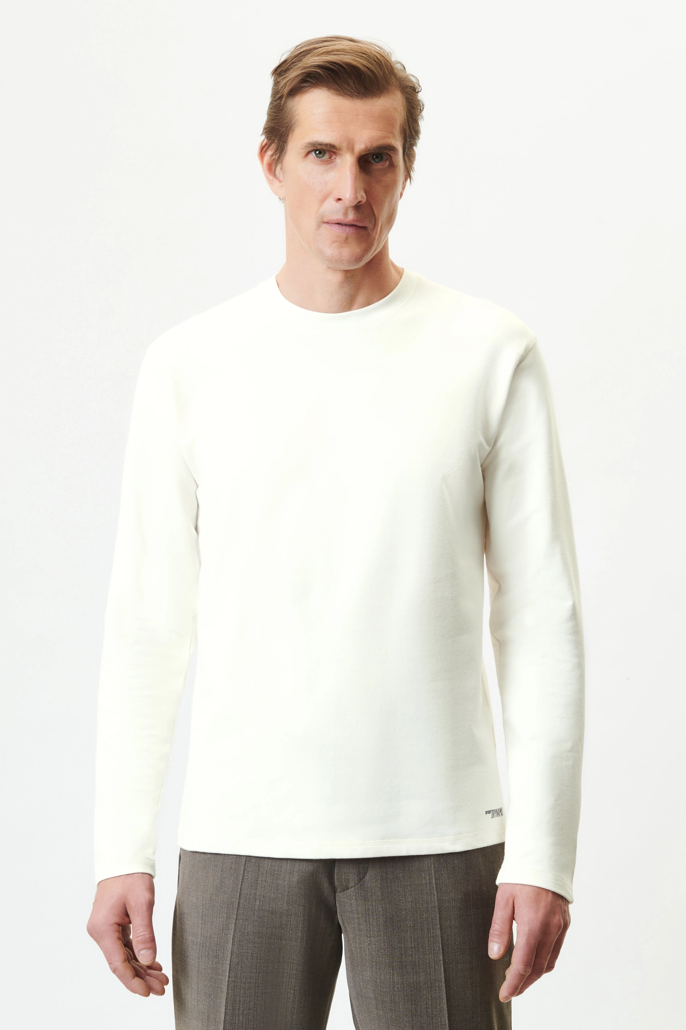 IDIR - Sweatshirt in cotton-viscose blend - men - off white - Frontansicht