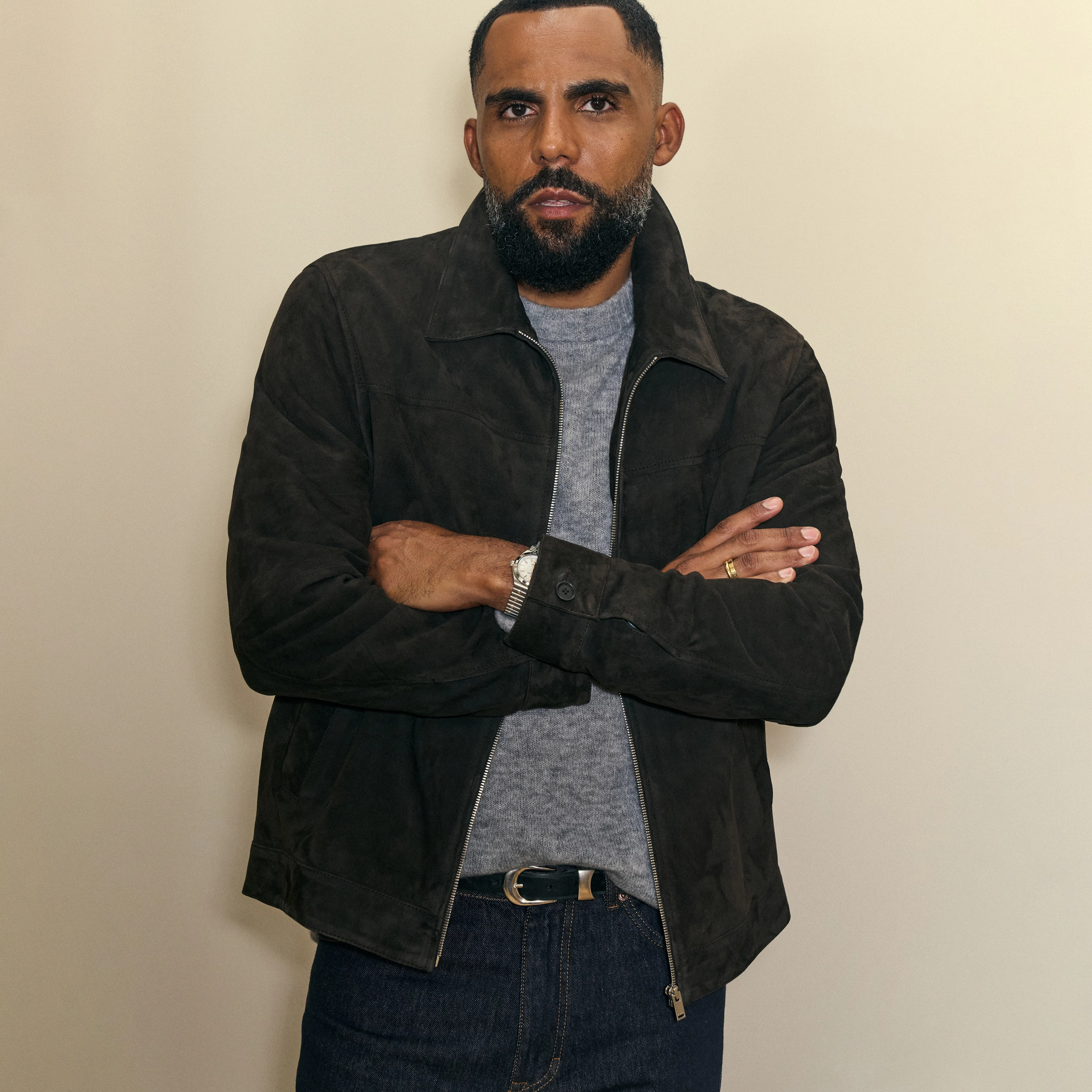 RIKKA_2 - Suede jacket - men - brown