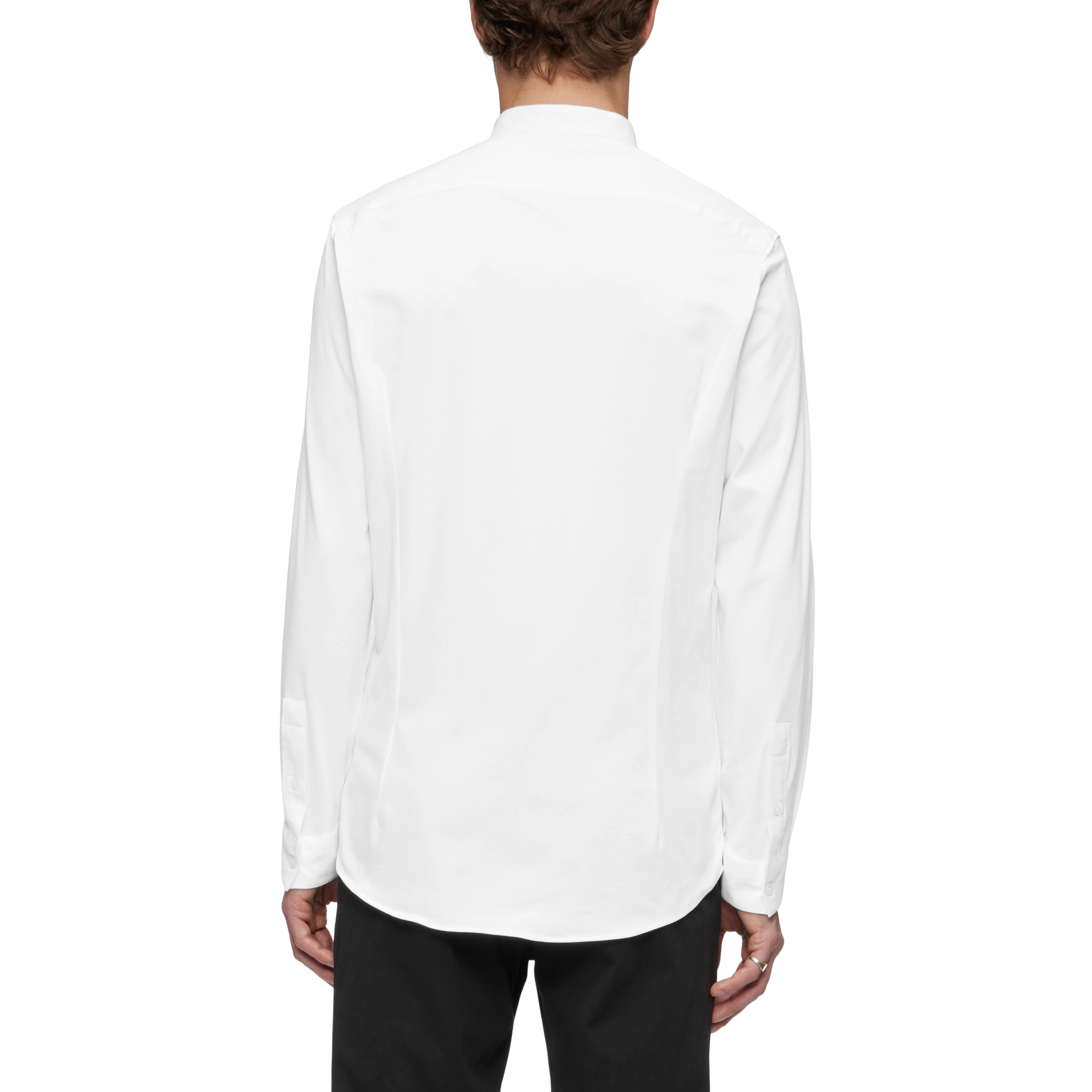 TIO - Slim fit overhemd van elastisch katoen - heren - wit - Rückansicht