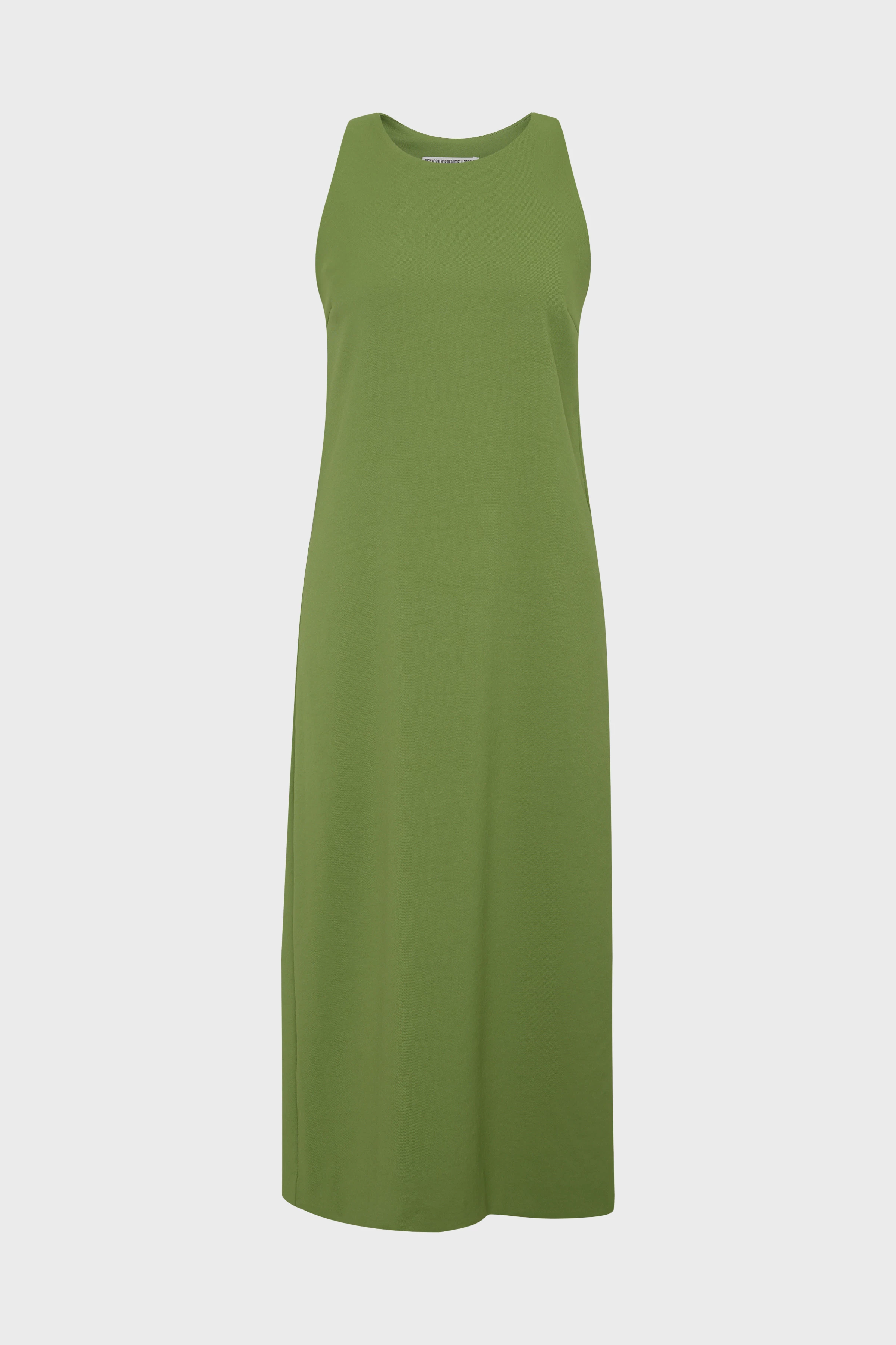 TRENTA - schlankes Kleid mit Cut-Out Details - Damen - grün - Freisteller Frontansicht