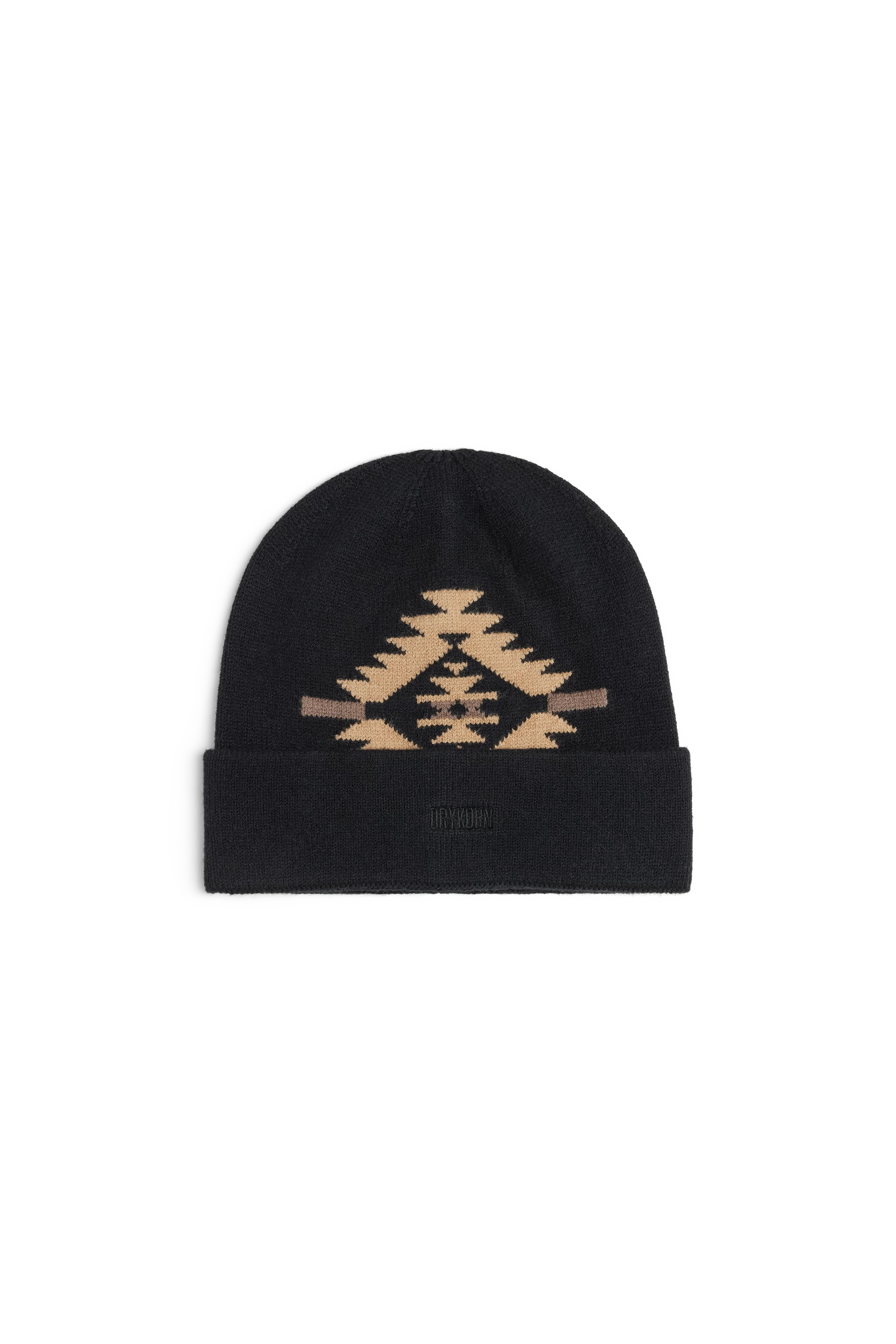 LOAH - Beanie in Baumwoll-Mix - Unisex - schwarz - Freisteller Frontansicht