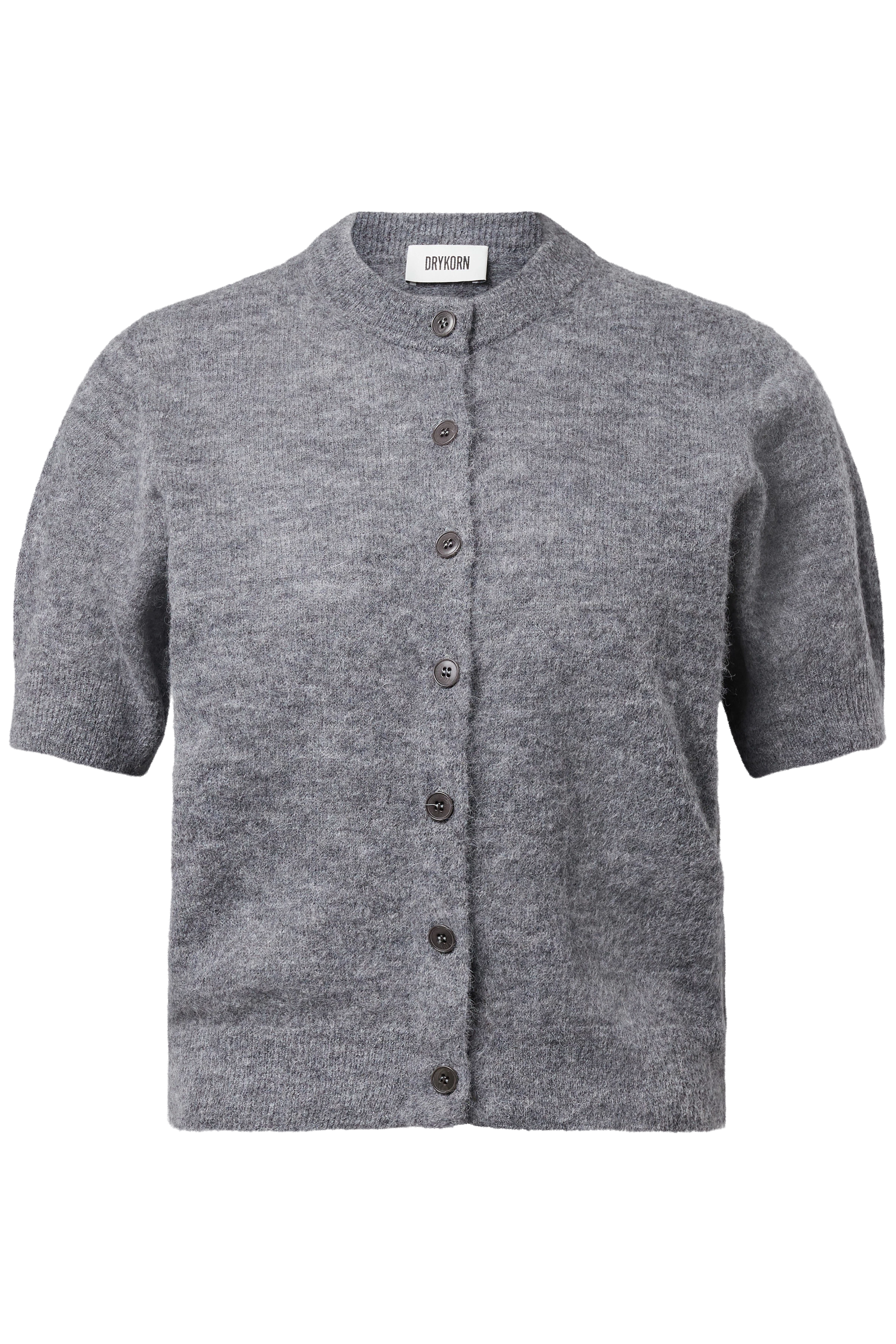 DARYANI - Alpaca-blend cropped cardigan - women - grey - Freisteller Frontansicht