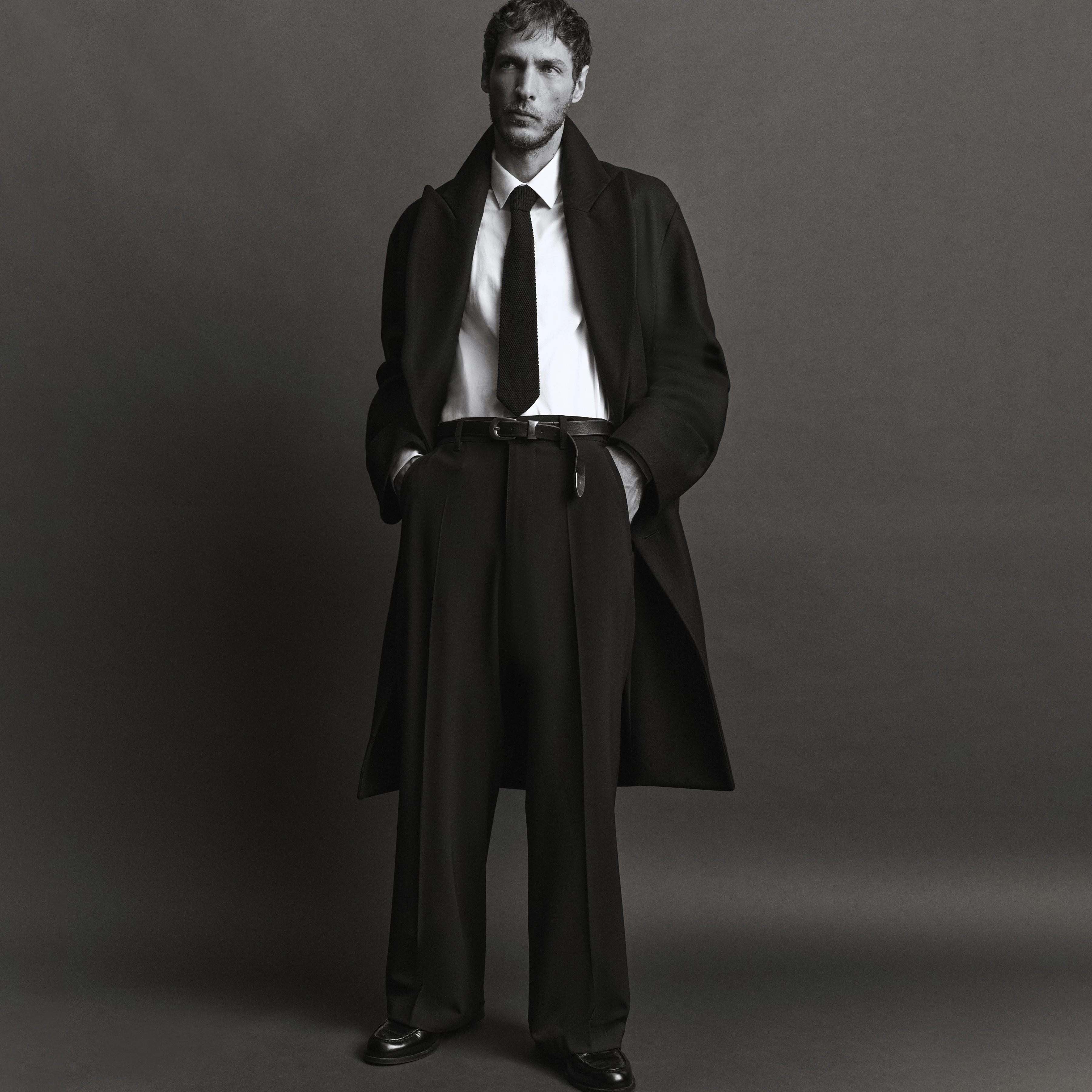 WYDER_SN - Weite Hose in Gabardine - Herren - schwarz