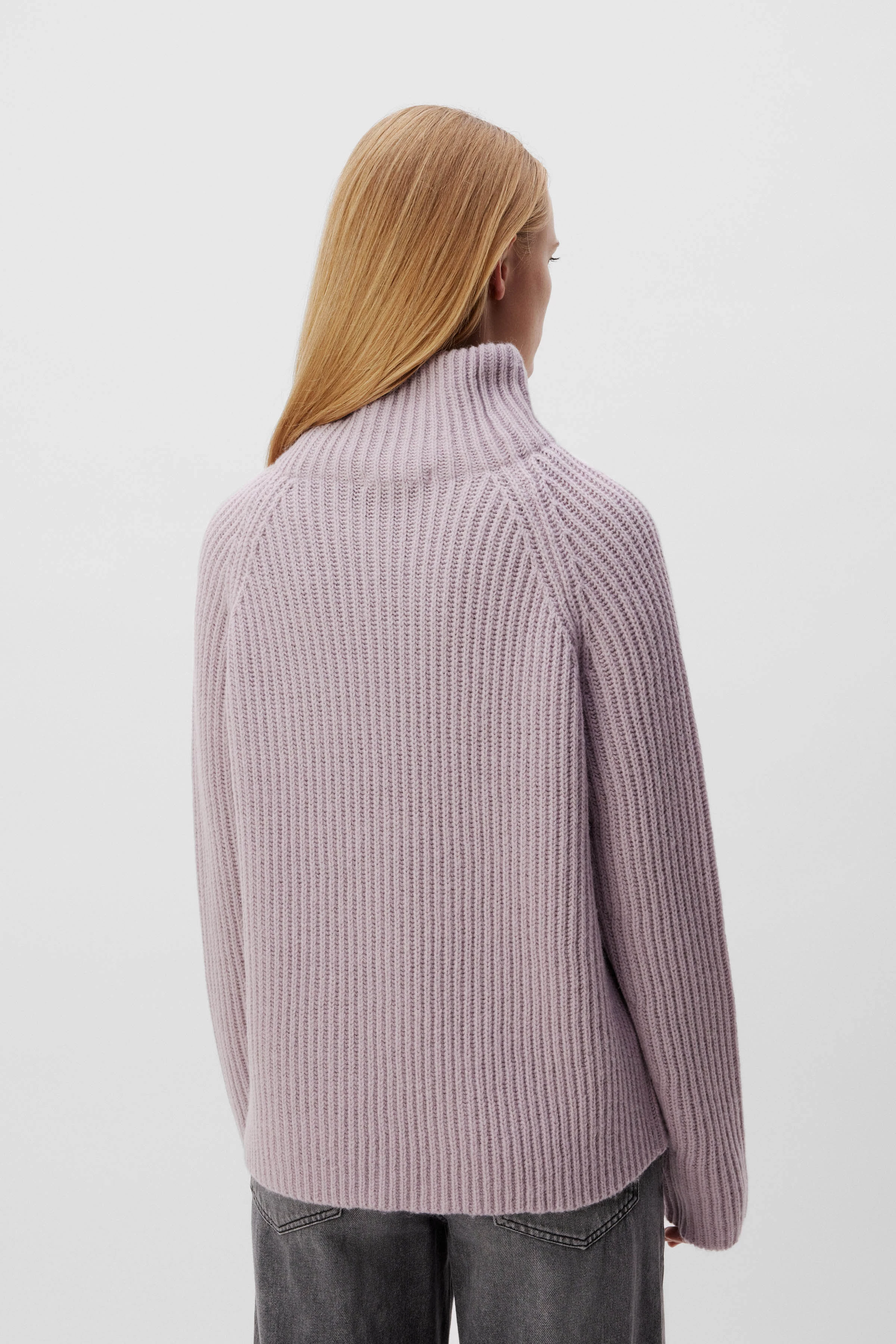 ARWEN - coltrui van alpaca-wolmix - dames - purper - Rückansicht