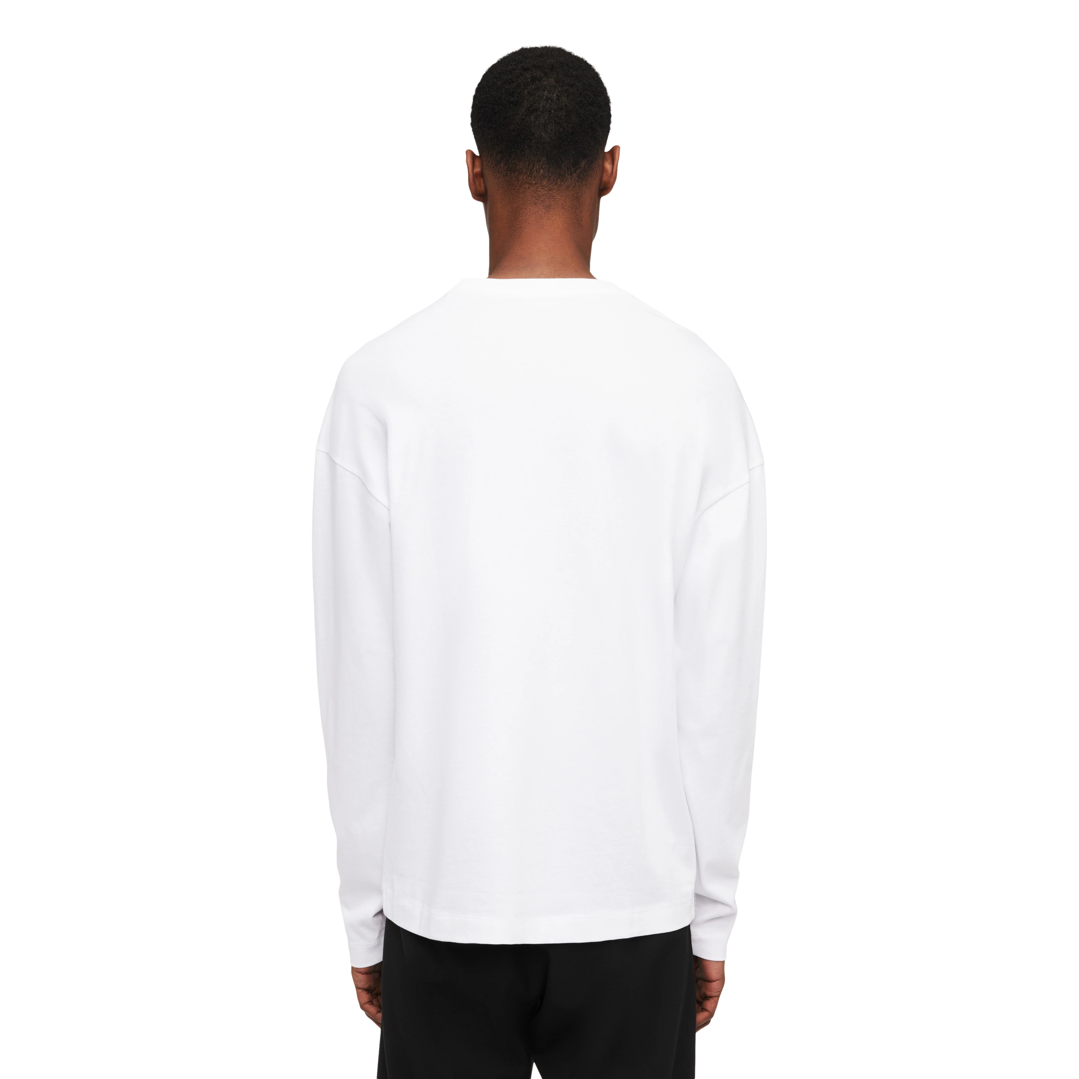 MARRIO - Longsleeve in pure cotton - men - white - Rückansicht