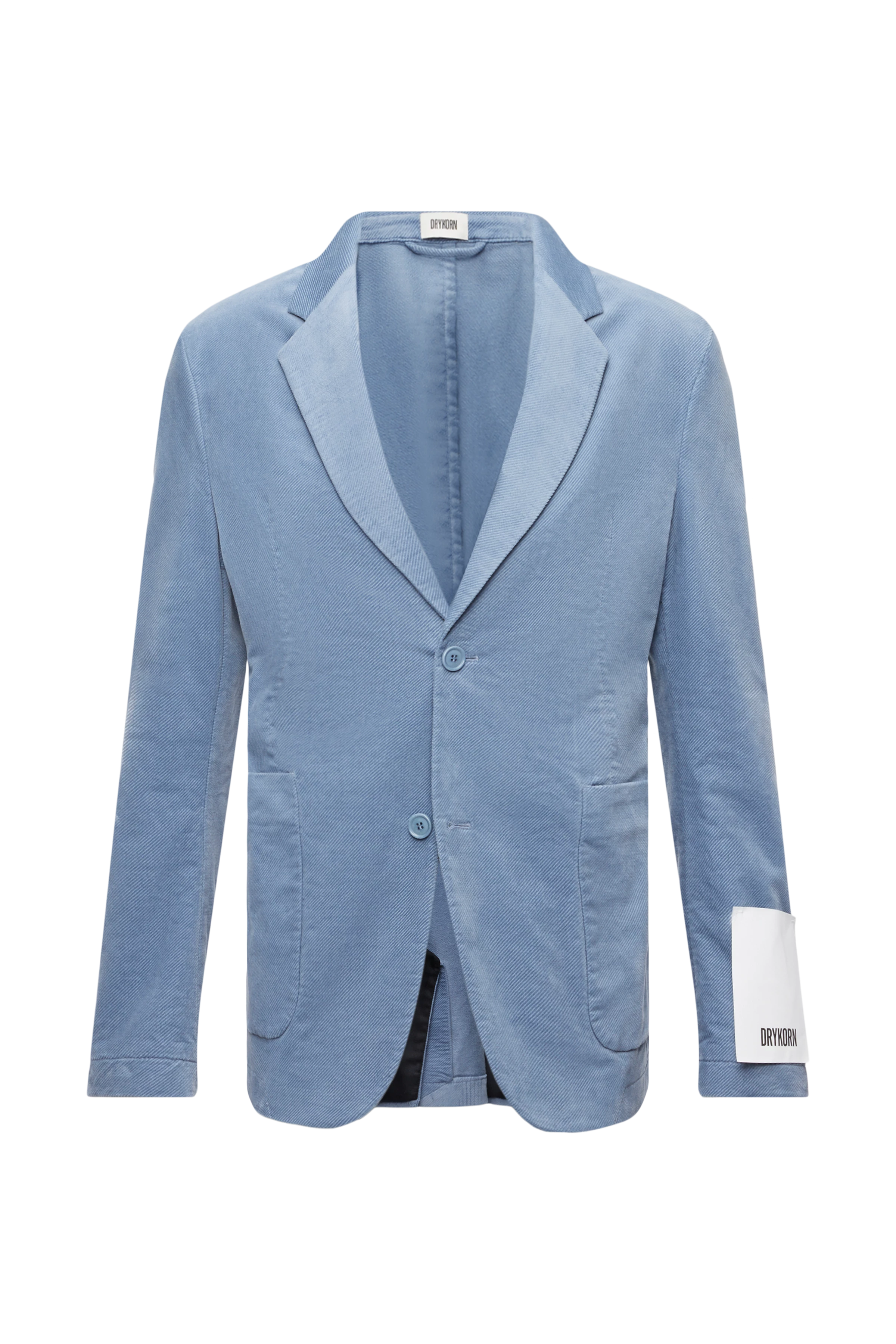 MARLS - Single-breasted jacket in velvet - men - blue - Freisteller Frontansicht