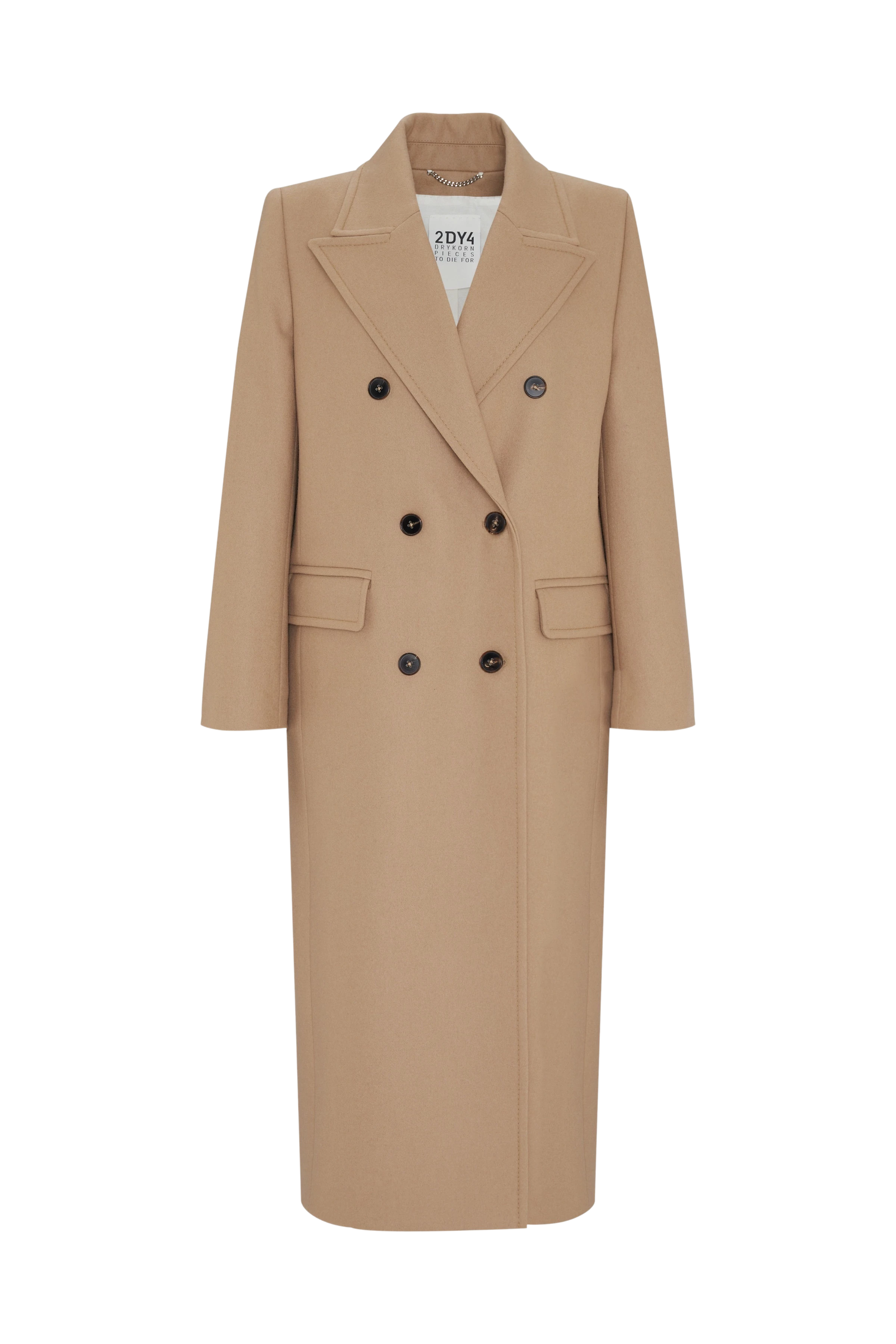 WORCESTER - Blazermantel mit Schulterbetonung in hochwertigem Woll-Alpaka Mix - Damen - braun - Freisteller Frontansicht