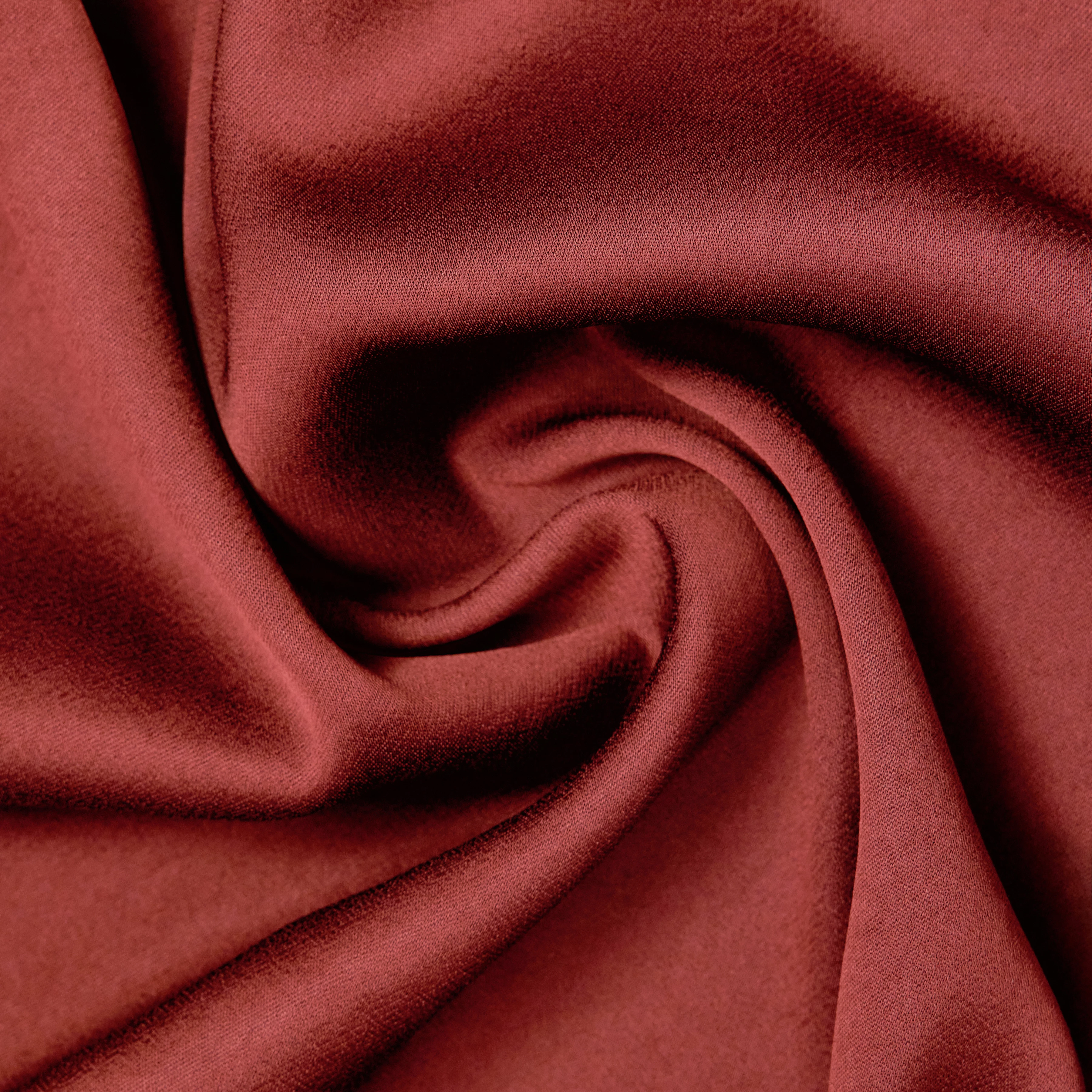 ALARIA_1 - Shirt blouse with stand-up collar in satin - women - red - Materialbild (B2C)