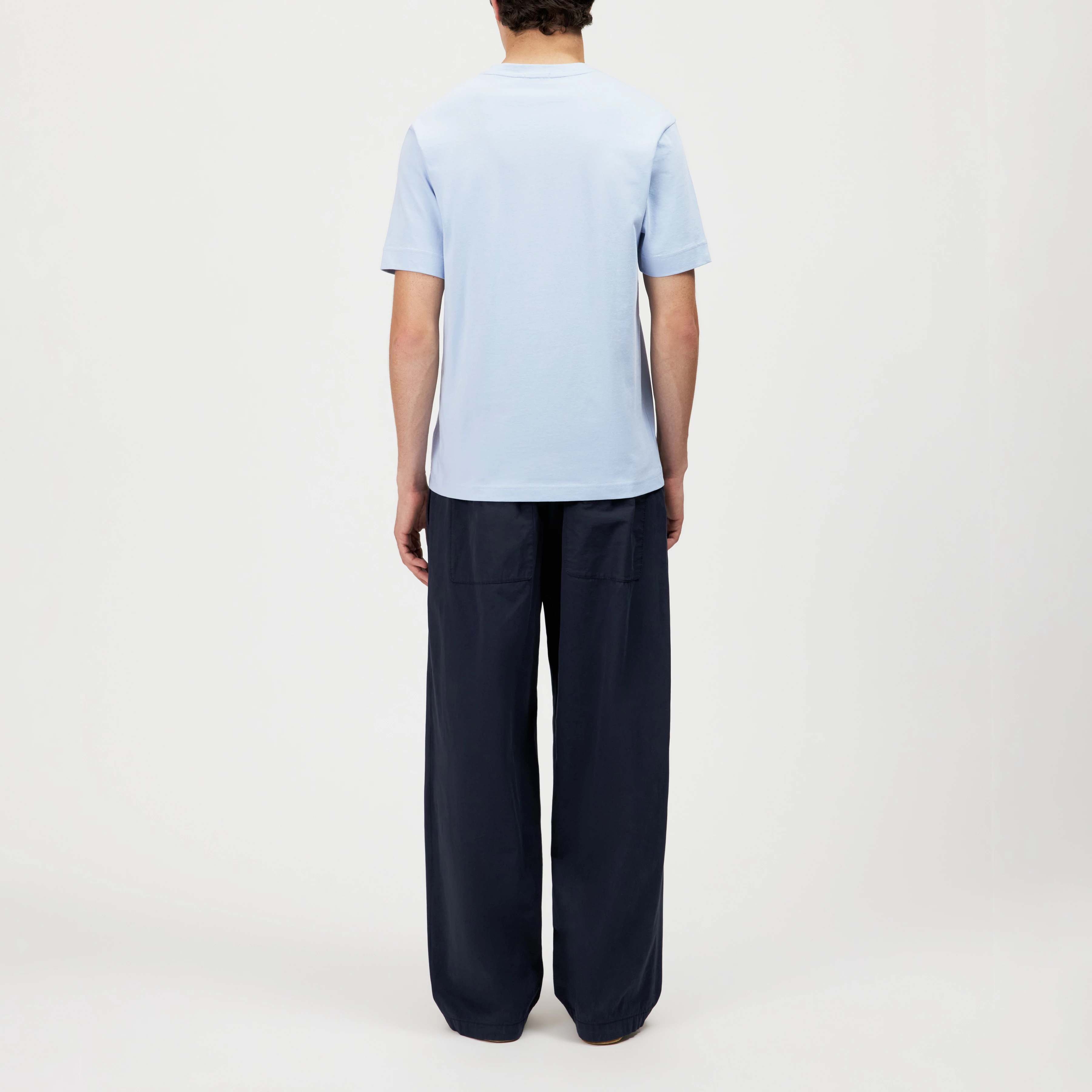 RAPHAEL - T-shirt in pure cotton - men - blue - Rückansicht