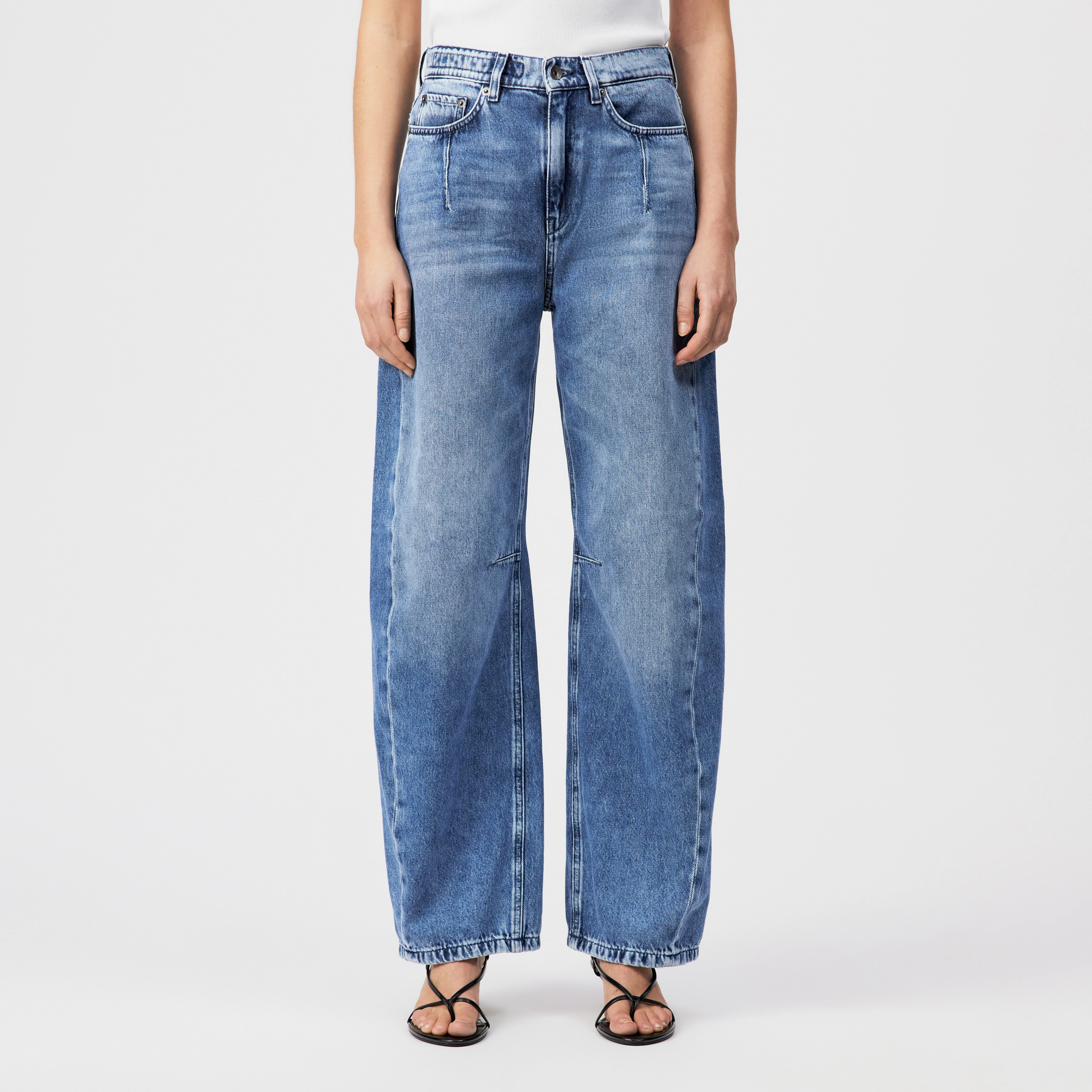 LIABLE - Relaxed Fit buks i blødt denim - women - blå - Frontansicht