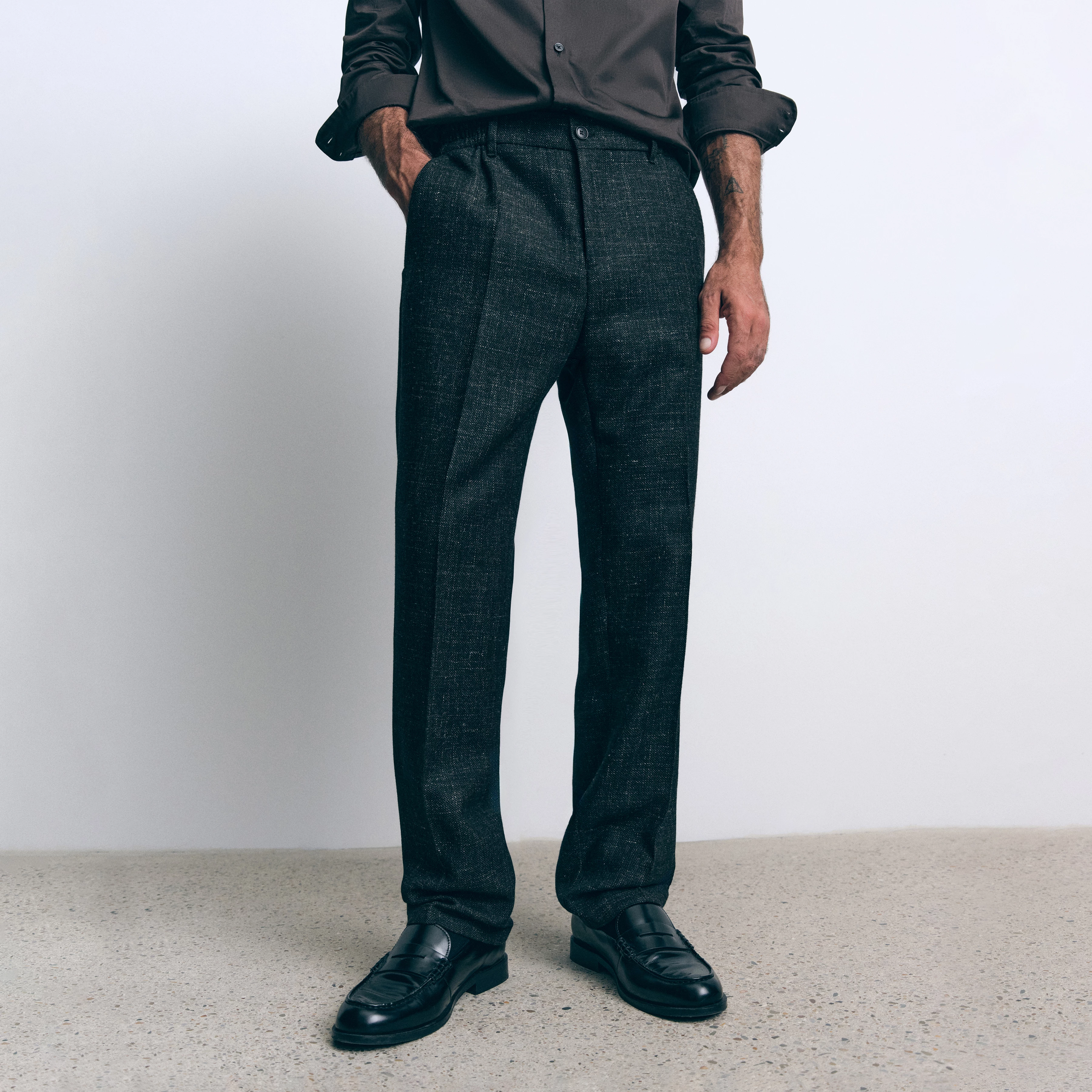 GARONA_B - Casual-Chino in Woll-Mix - Herren - braun