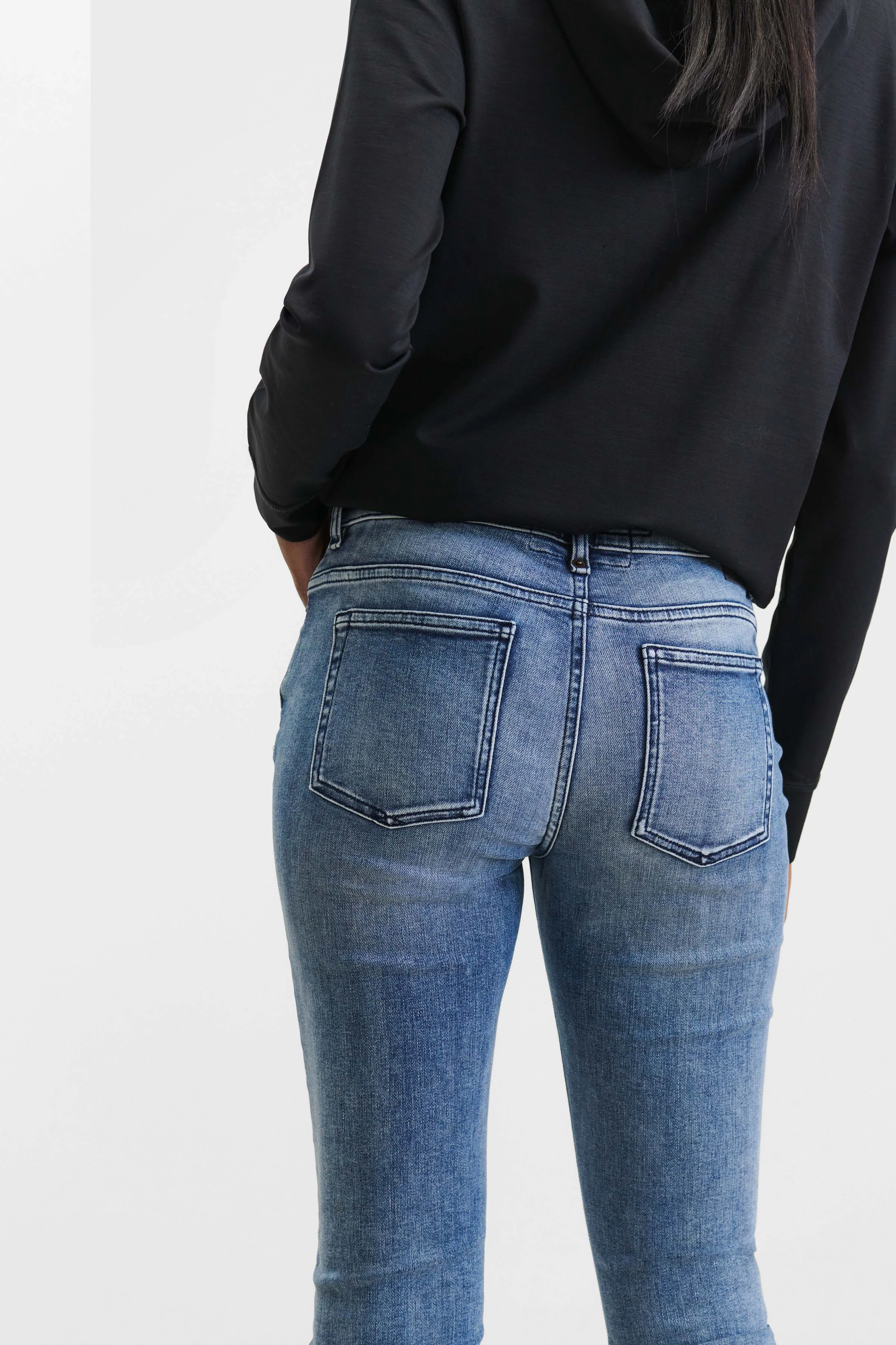 NEED - soft blue authentic washed Skinny Fit Jeans - women - blue - Seitenansicht