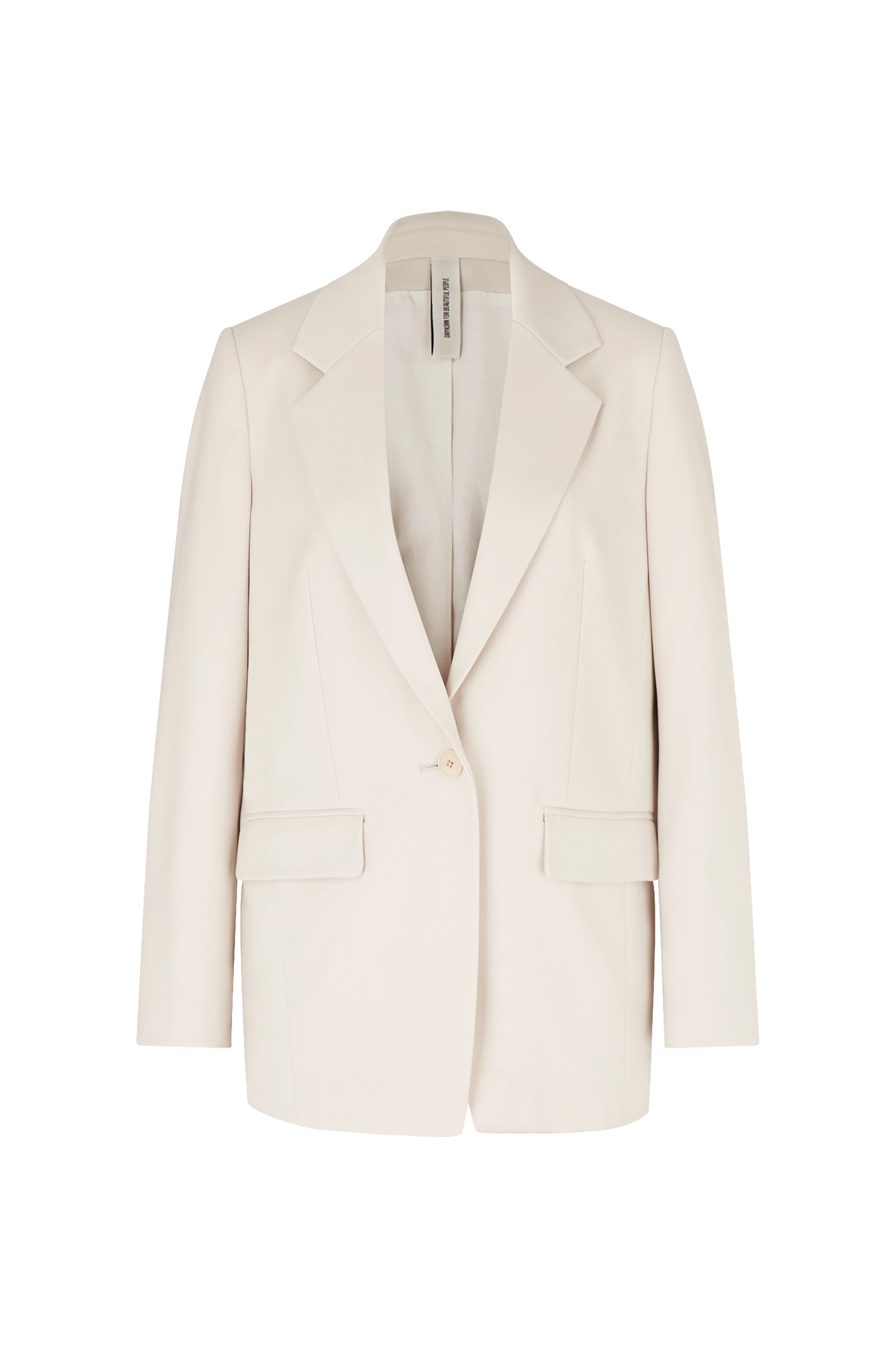 GLENDALE - boyfriend blazer in soft flannel - women - beige - Freisteller Frontansicht