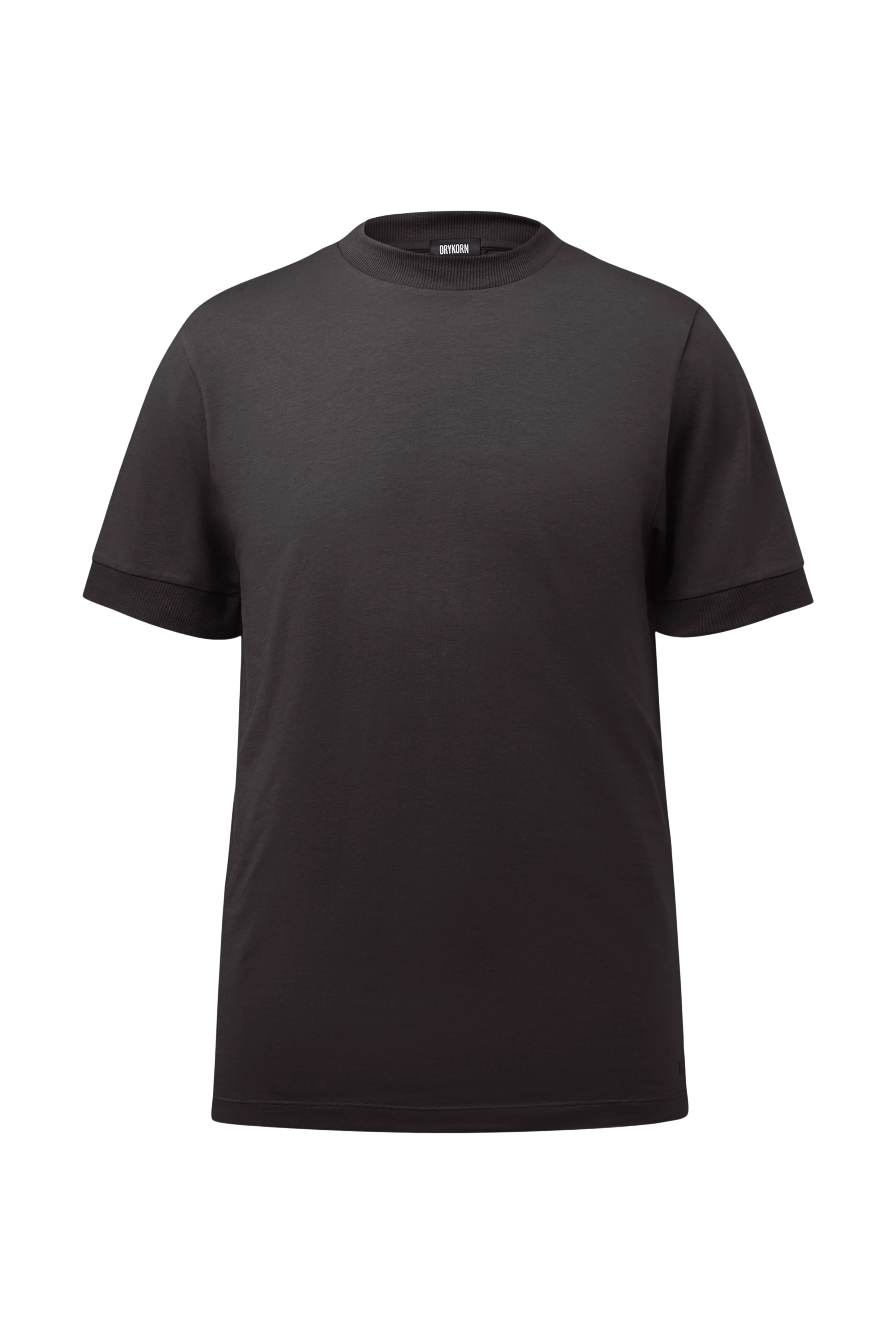 ANTON - Fitted T-shirt i bomuld - men - brun - Freisteller Frontansicht