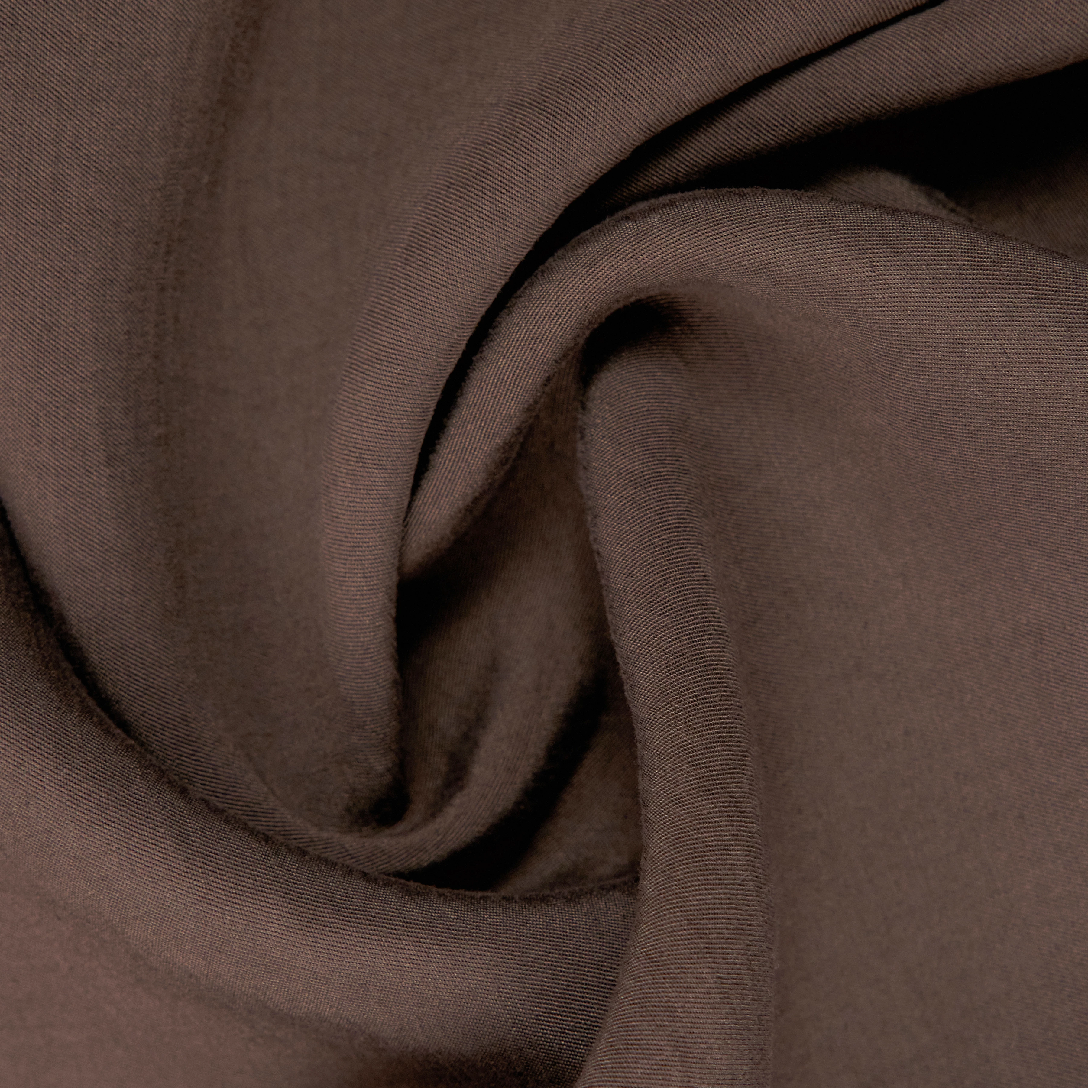 QERIME_1 - Jupe évasée en twill fluide - women - marron - Materialbild (B2C)