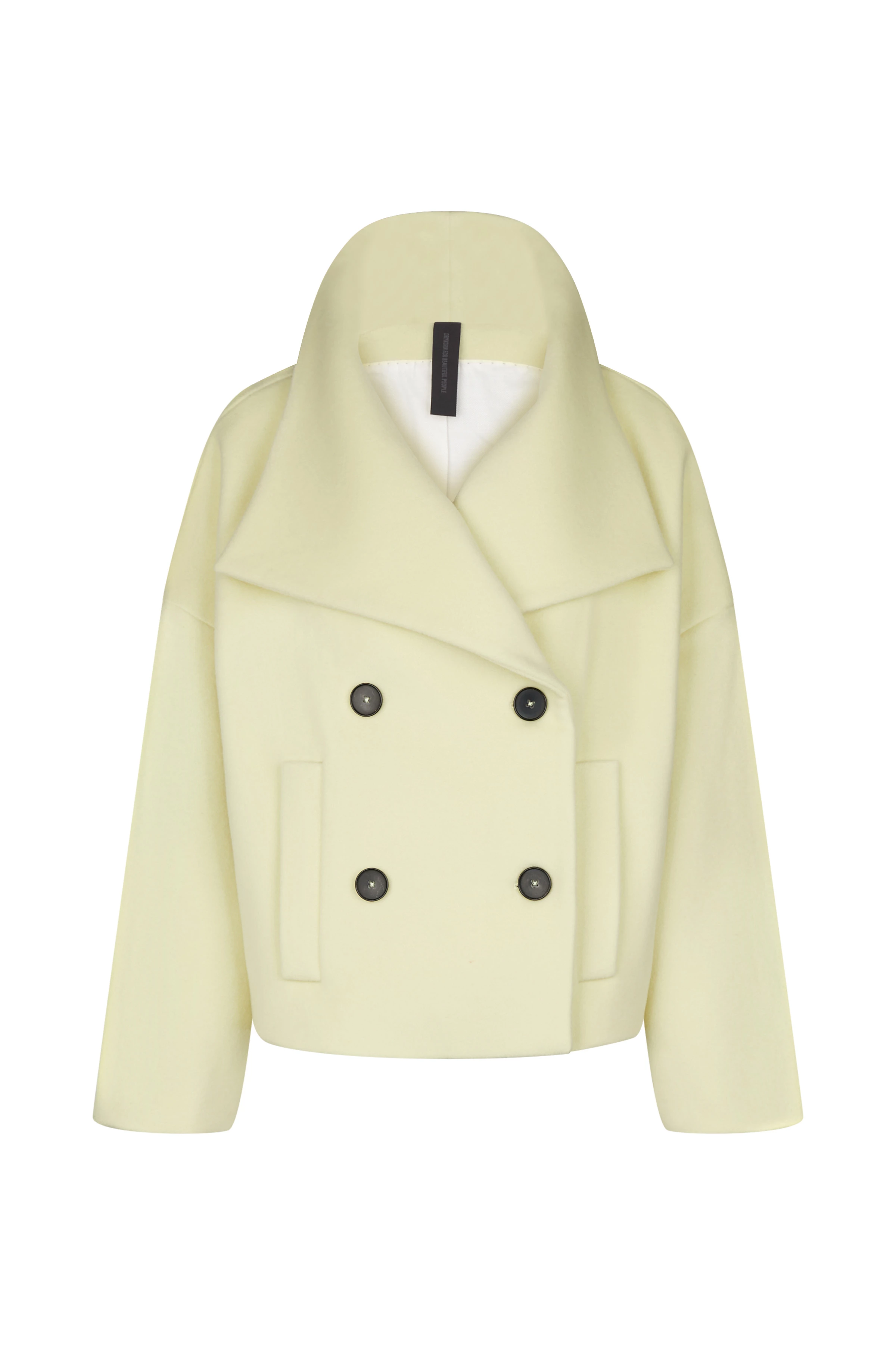 OSTERLY - Cabanjacke in Wollflausch - Damen - gelb - Freisteller Frontansicht