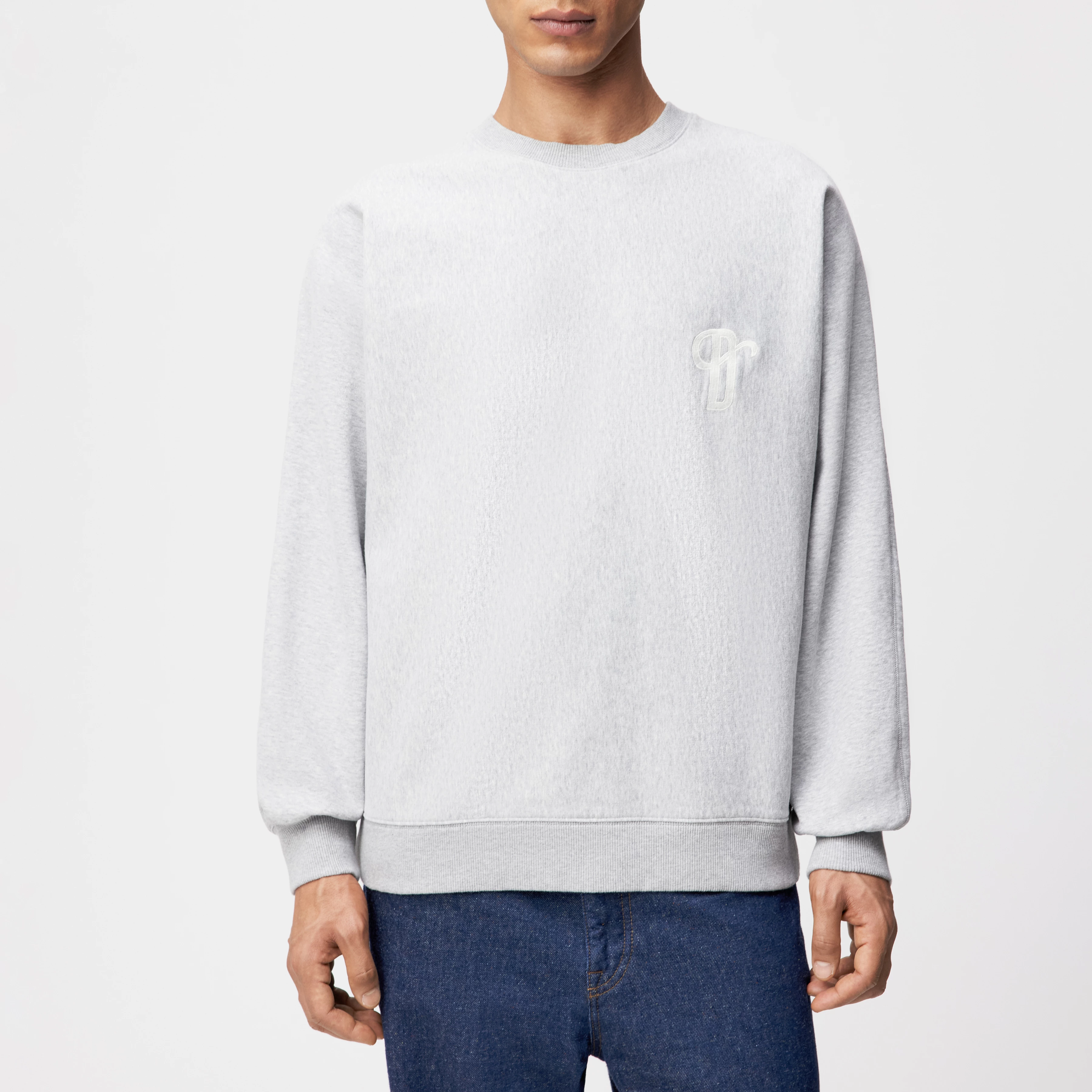 NIELO_D - Oversized sweatshirt in cotton - men - grey - Frontansicht