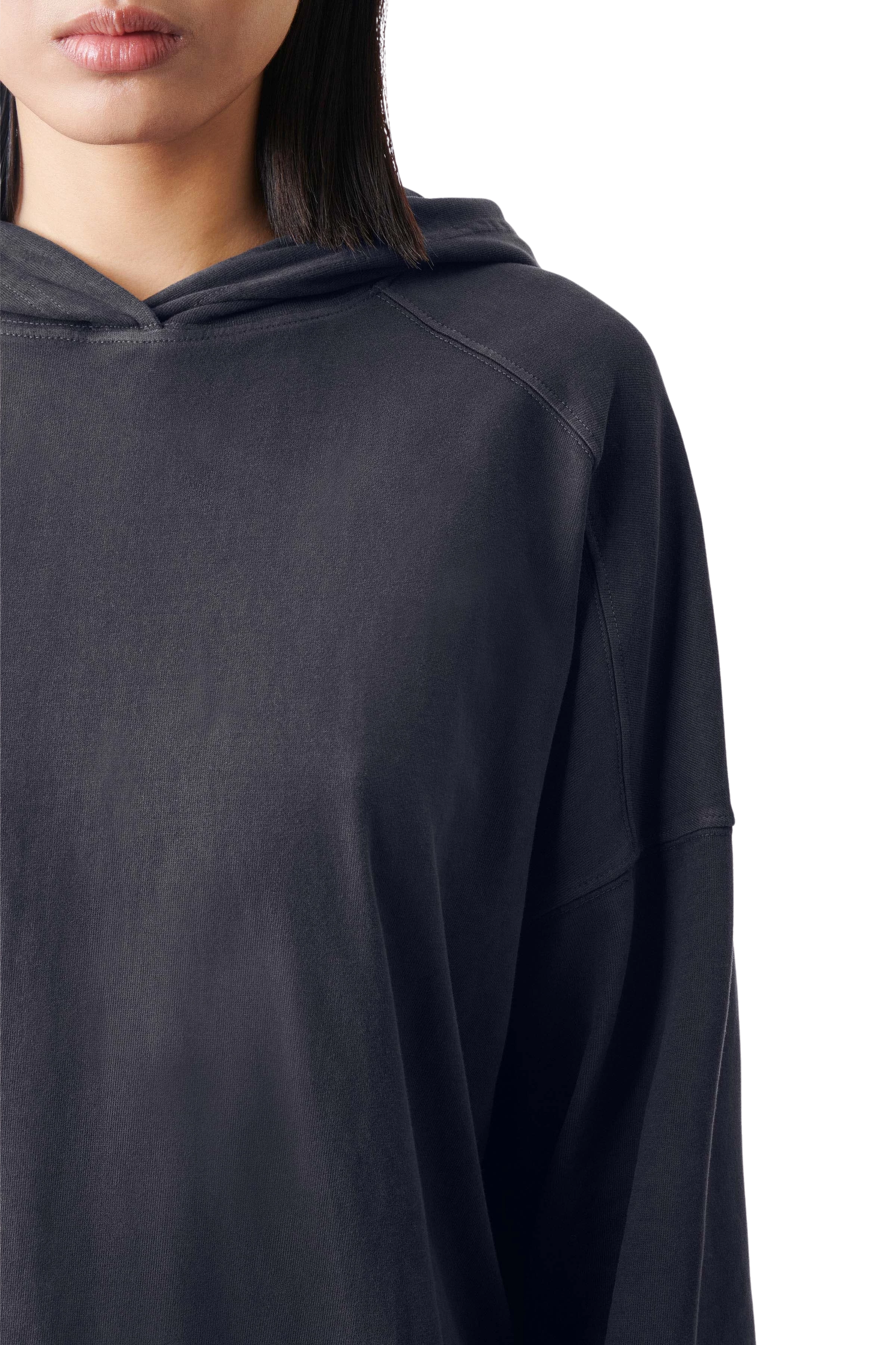 LILLEKA - Oversized Hoodie in Relaxed Fit in weichem Jersey - Damen - schwarz - Seitenansicht