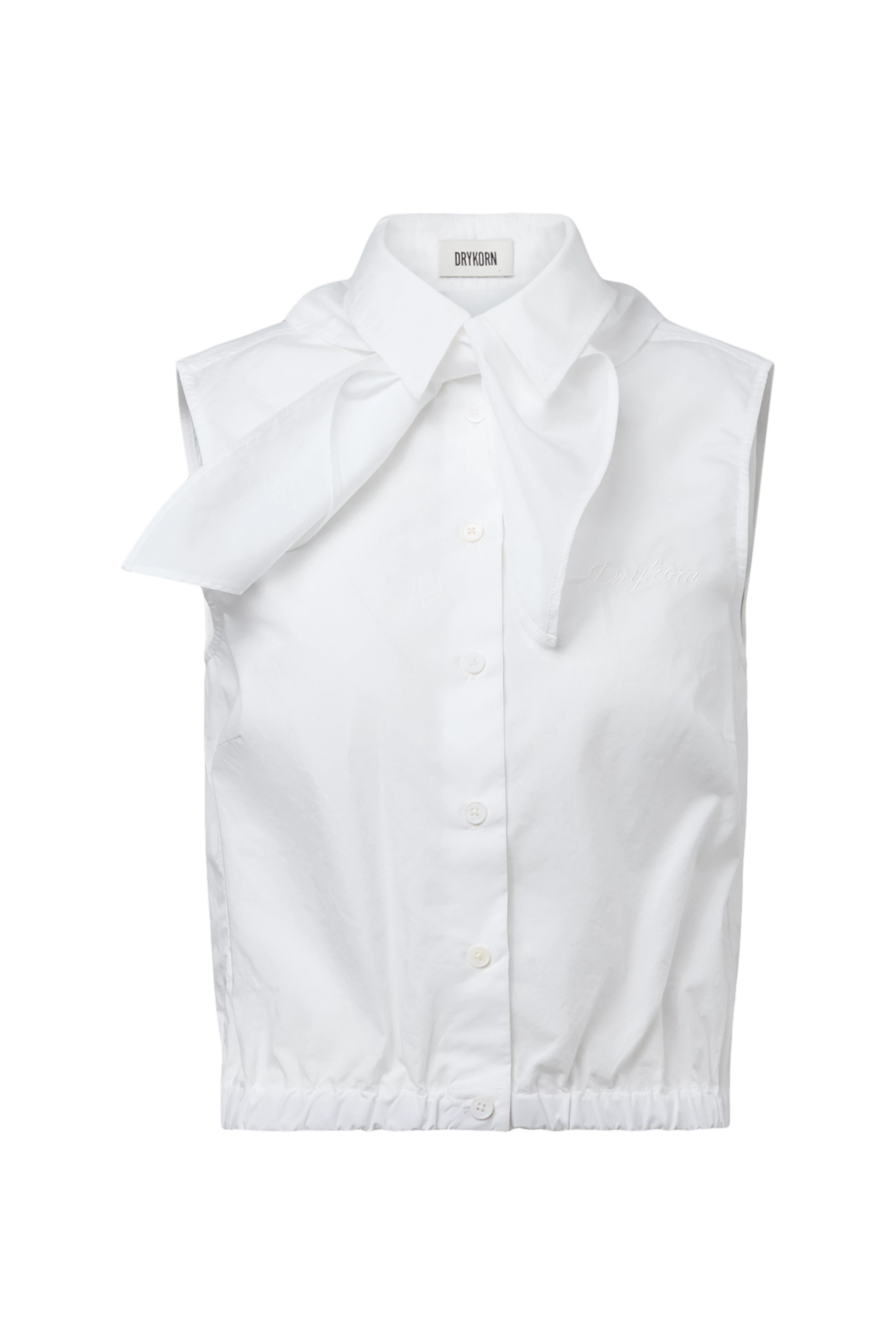 TIRIEL - Blouse sans manches coupe classique en coton pur - women - blanc - Freisteller Frontansicht