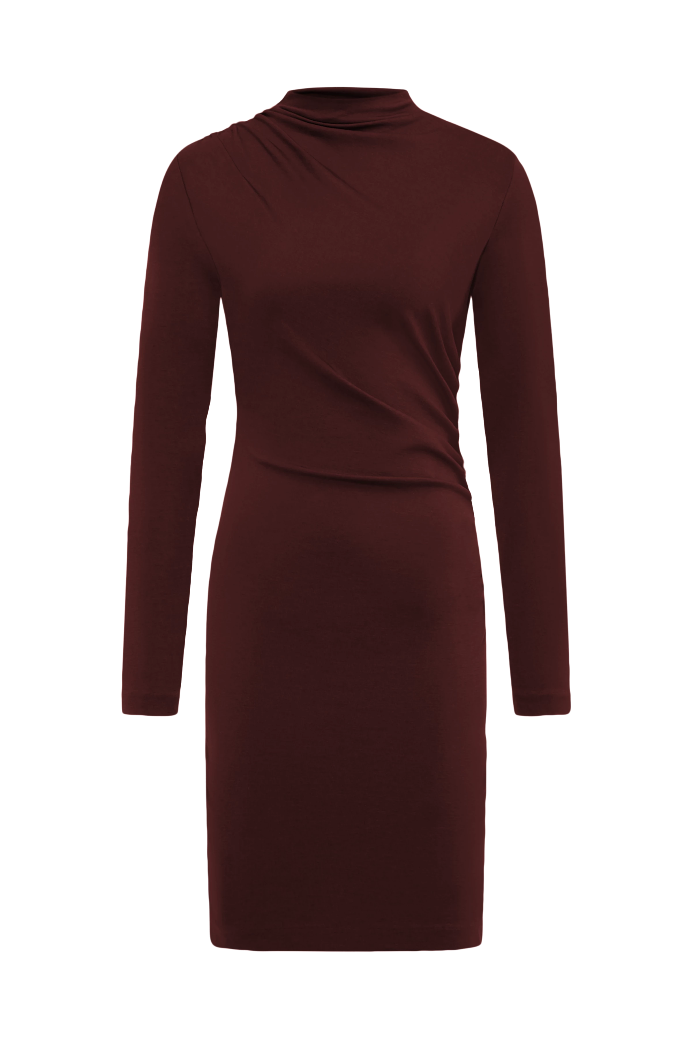 BEATREA - Kleid mit Stehkragen in Lyocell-Mix - Damen - rot - Freisteller Frontansicht