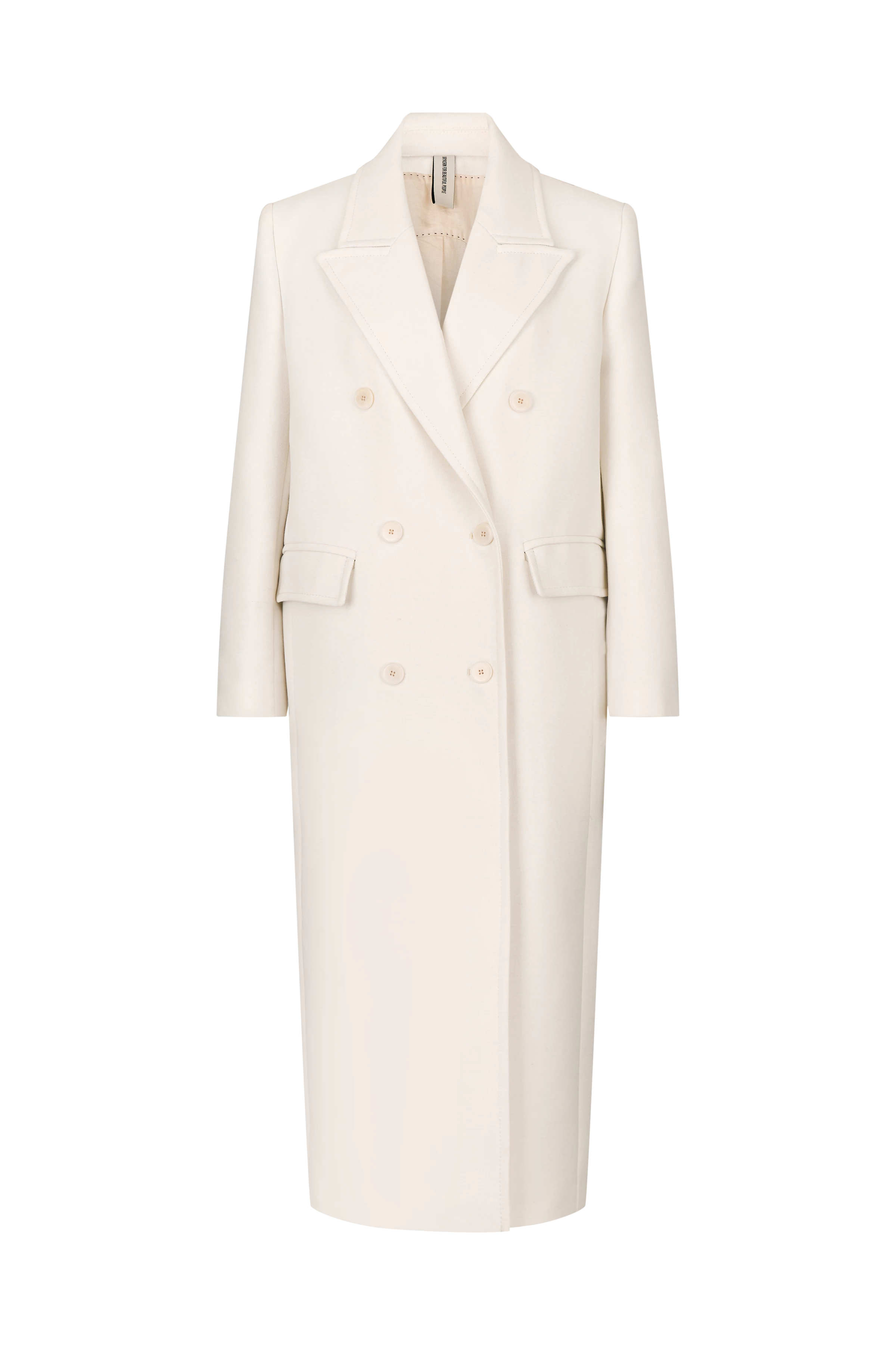 WORCESTER - blazerjas met schouderaccent van wollen keperstof - dames - off white - Freisteller Frontansicht