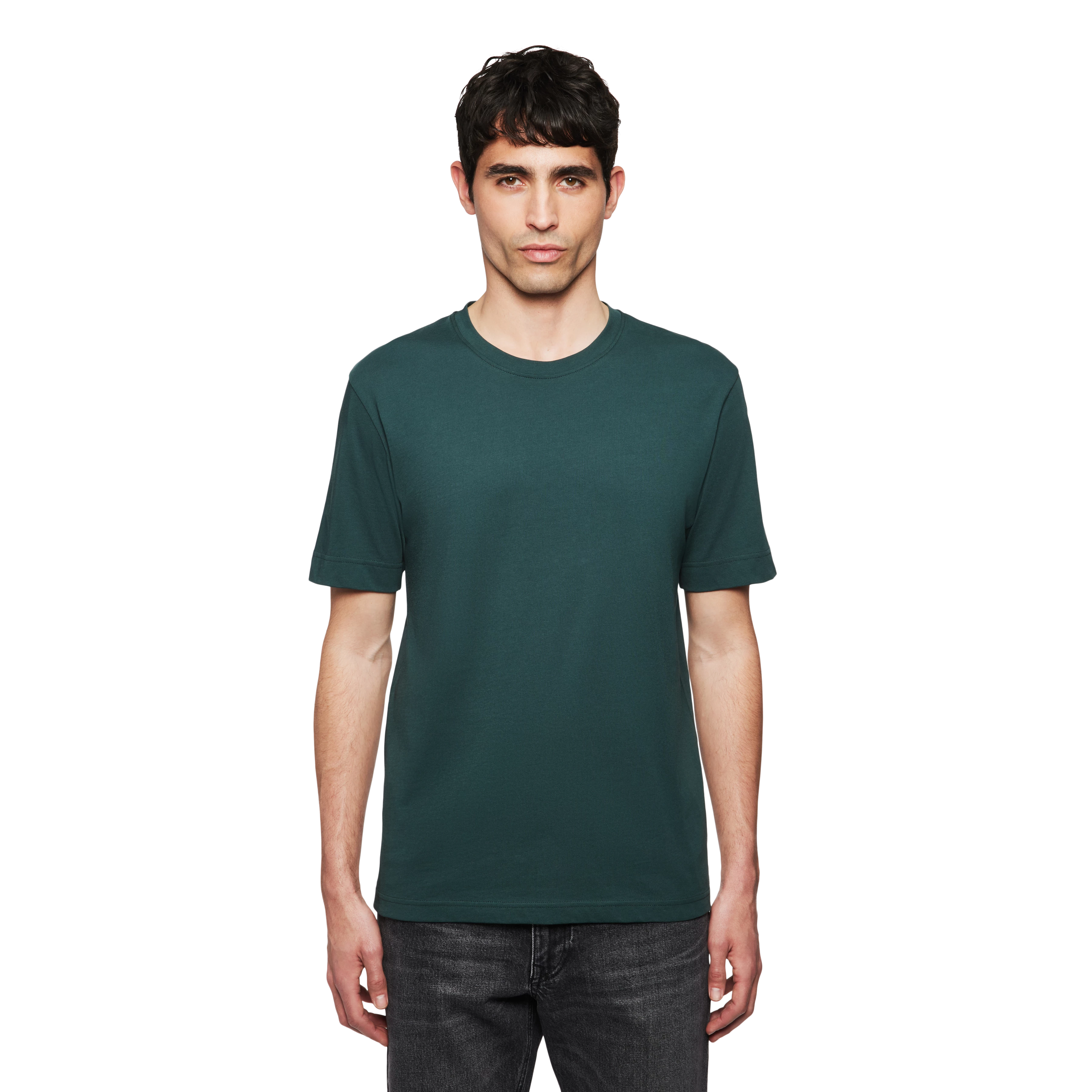 RAPHAEL - T-Shirt in reiner Baumwolle - Herren - grün - Frontansicht