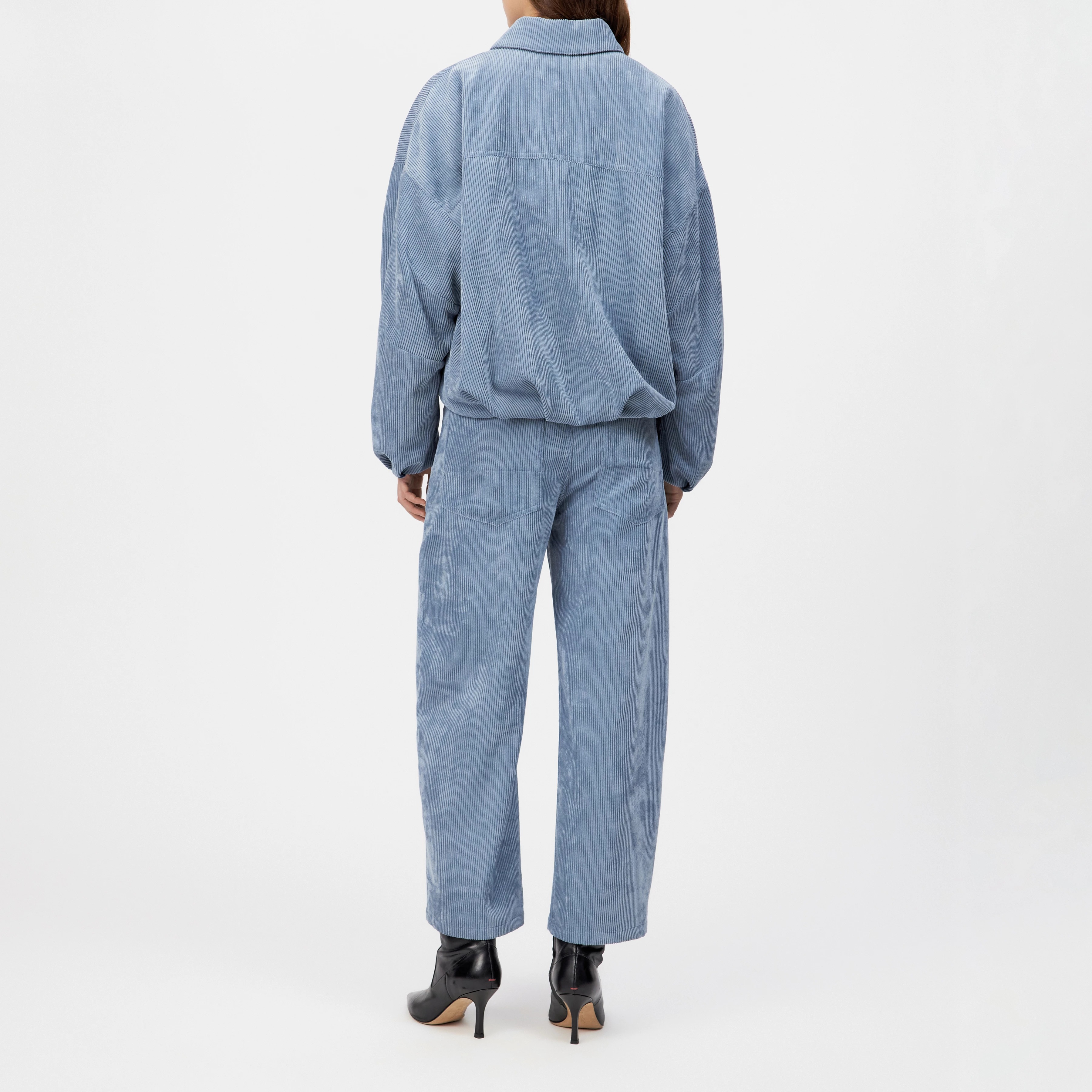 BLAXTON - Denim jacket in corduroy - women - blue - Rückansicht