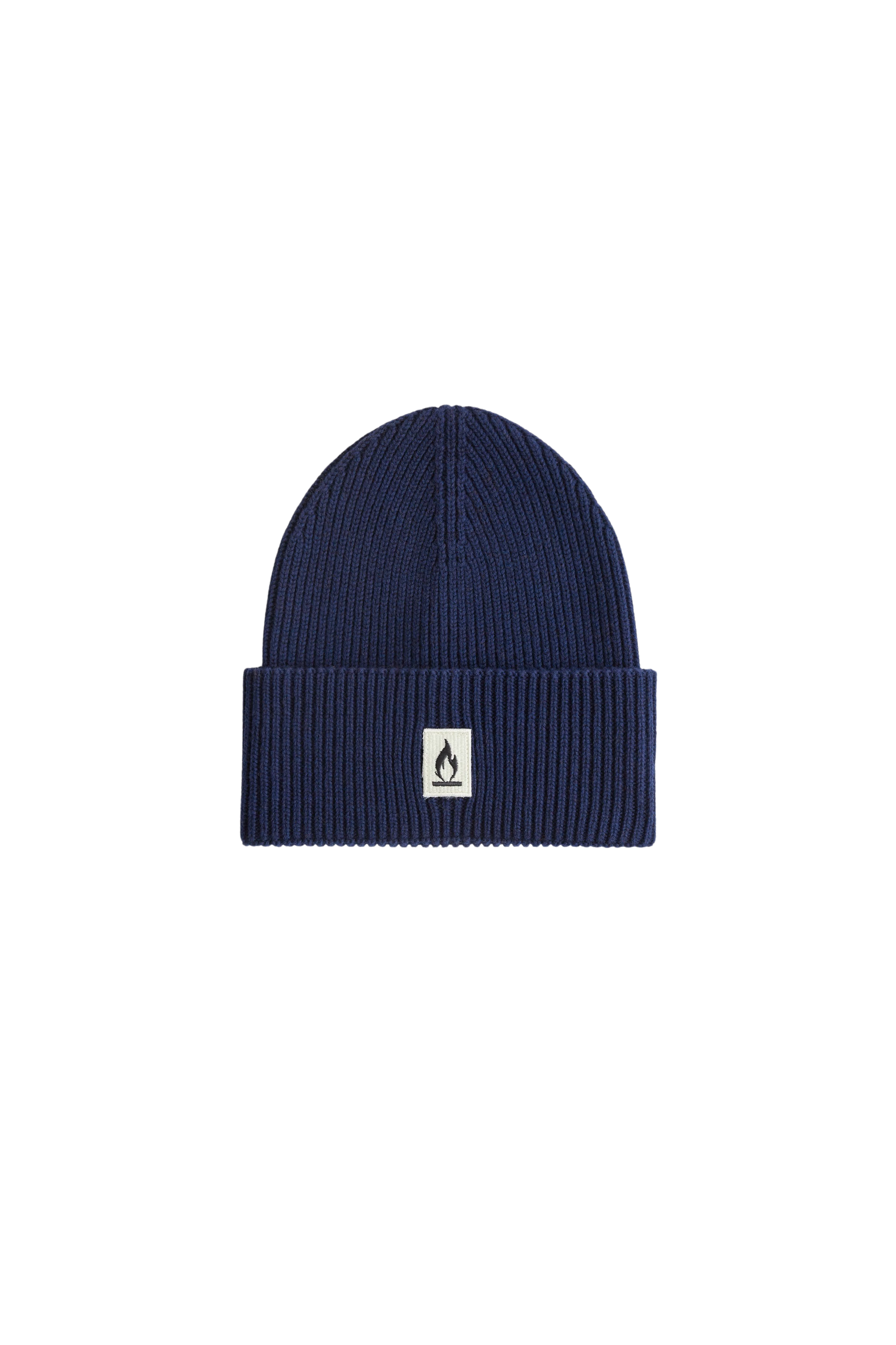 LOAH_2 - Beanie in Baumwoll-Mix - Unisex - blau - Freisteller Frontansicht
