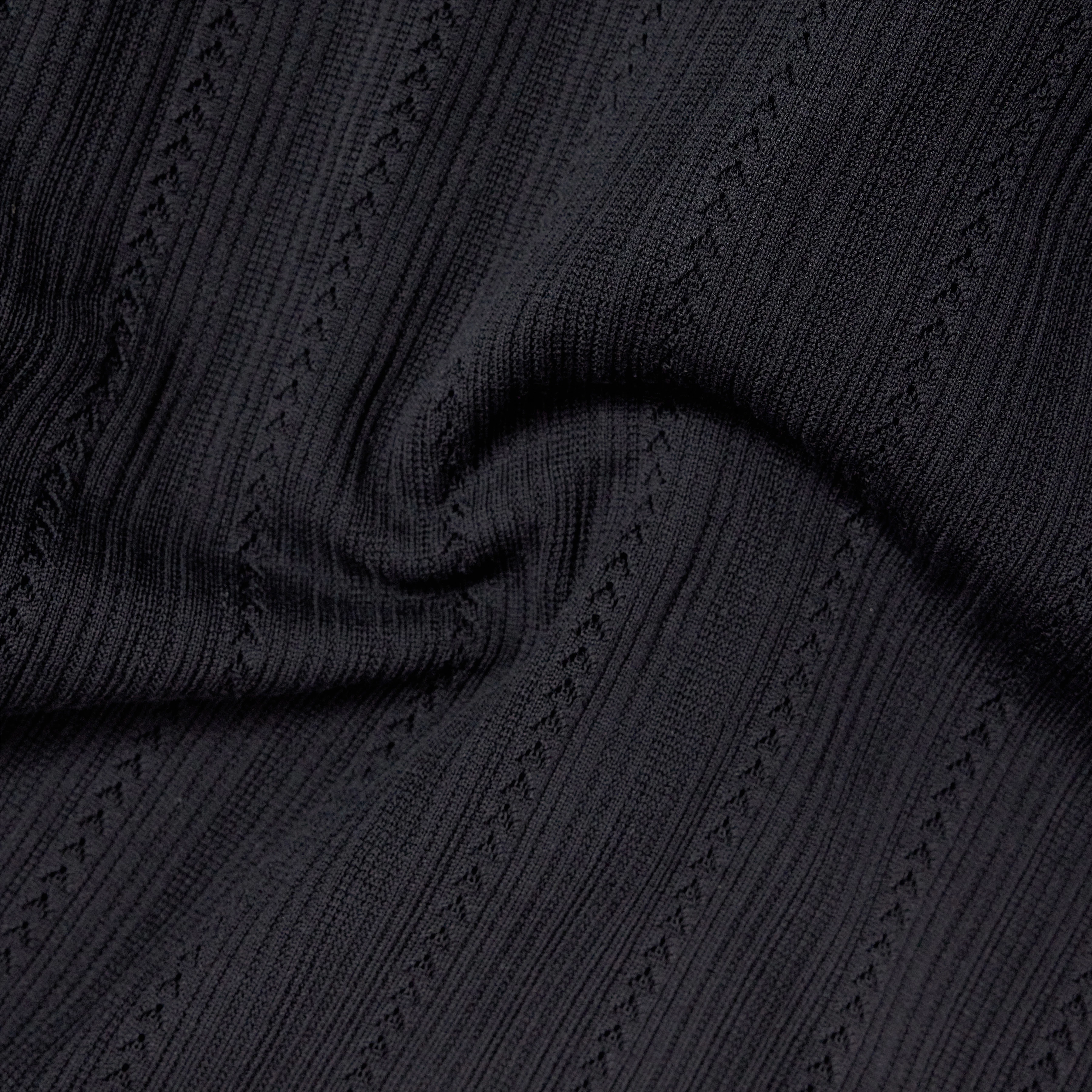 EMILIAS - Regular fit cotton polo - men - black - Materialbild (B2C)