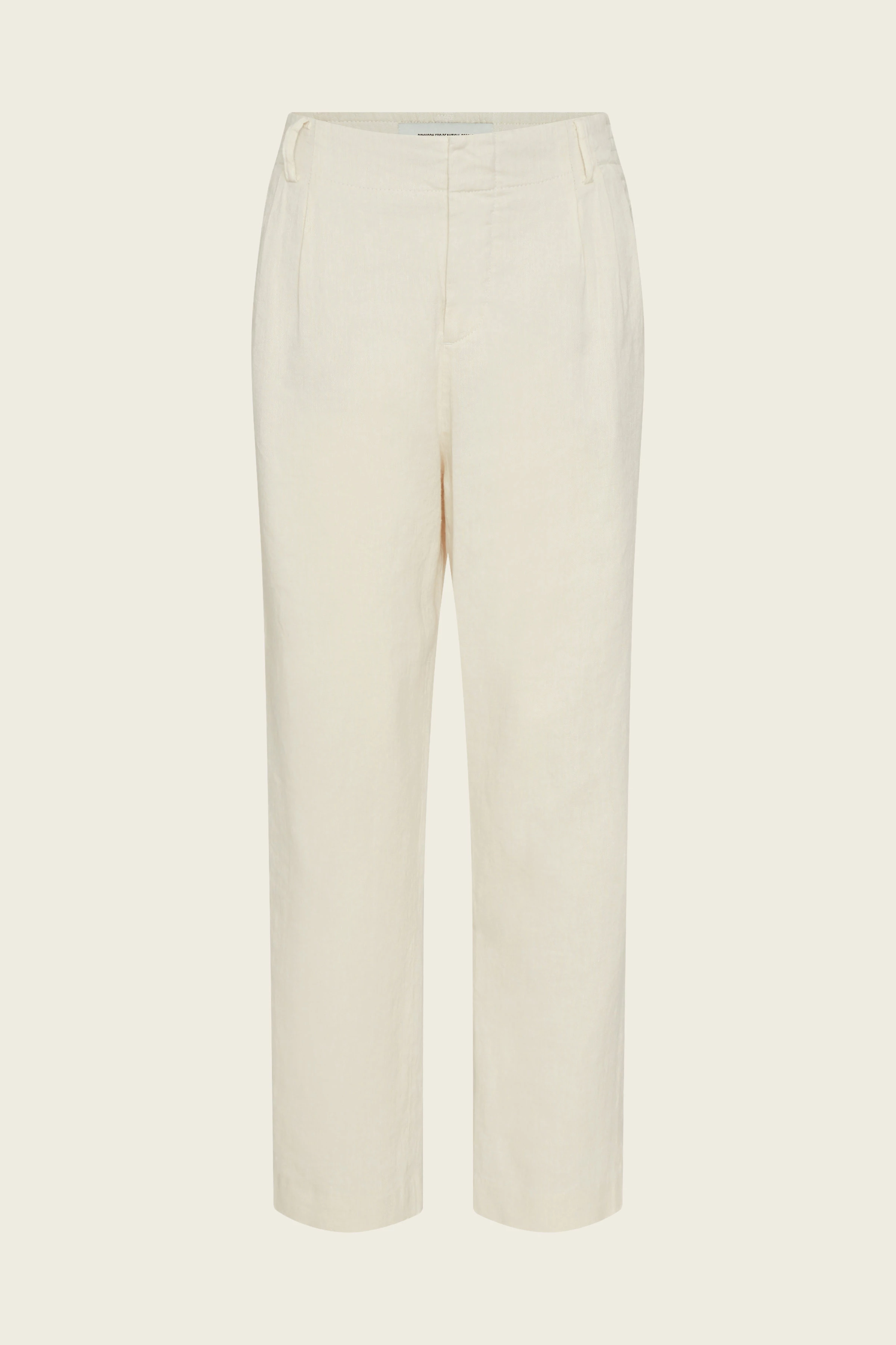 DISPATCH_0 - Bundfaltenhose aus Baumwoll-Leinen-Mix - Damen - off white - Freisteller Frontansicht