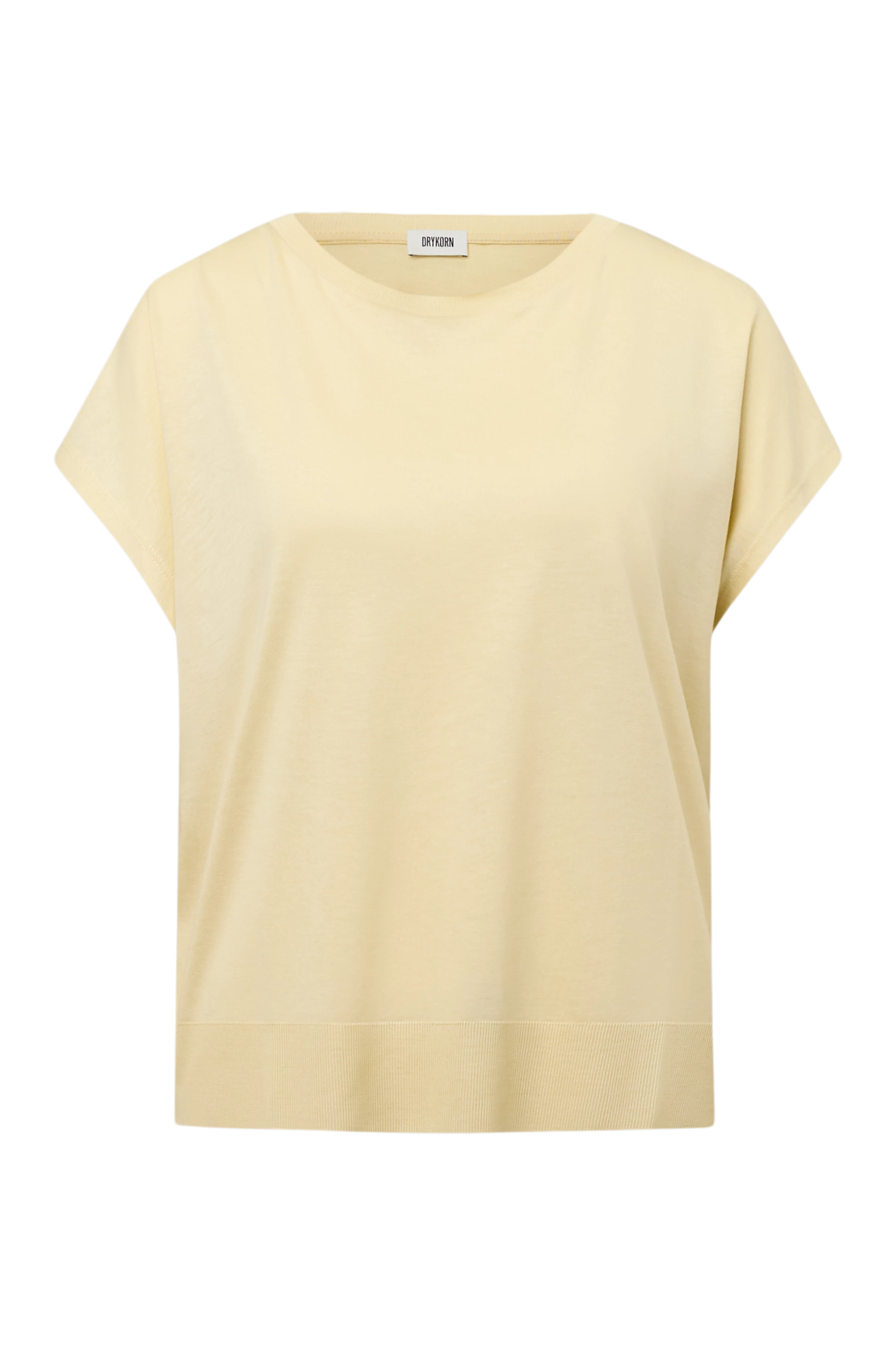 VANOPE - T-shirt in lyocell-cotton fine knit look - women - yellow - Freisteller Frontansicht