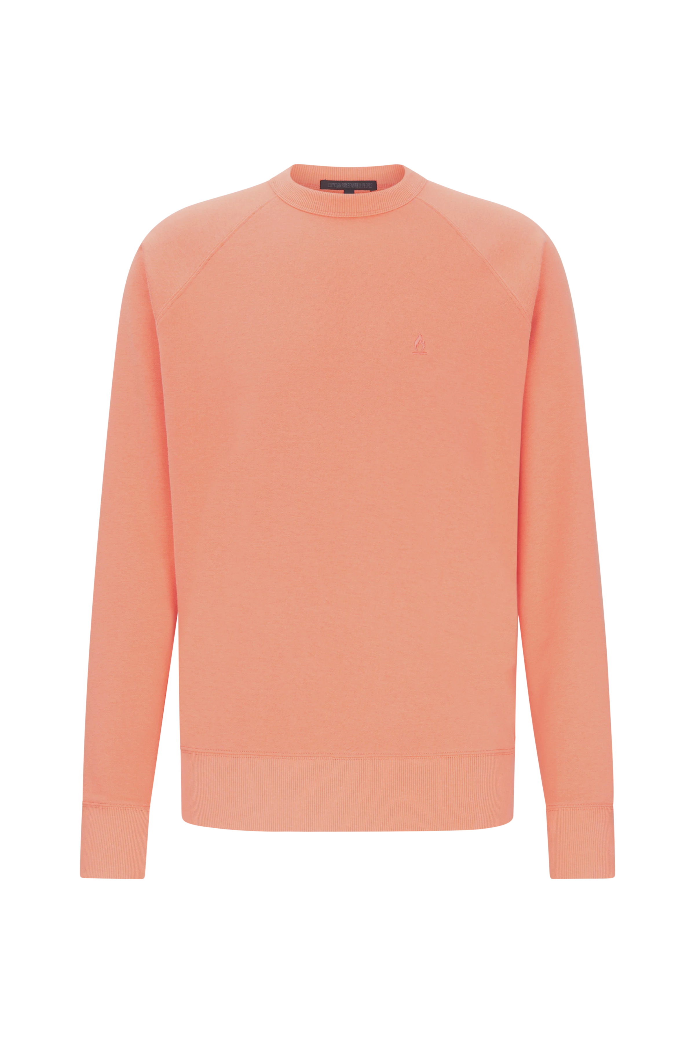 FLORENZ - sweatshirt in brushed french terry - men - orange - Freisteller Frontansicht