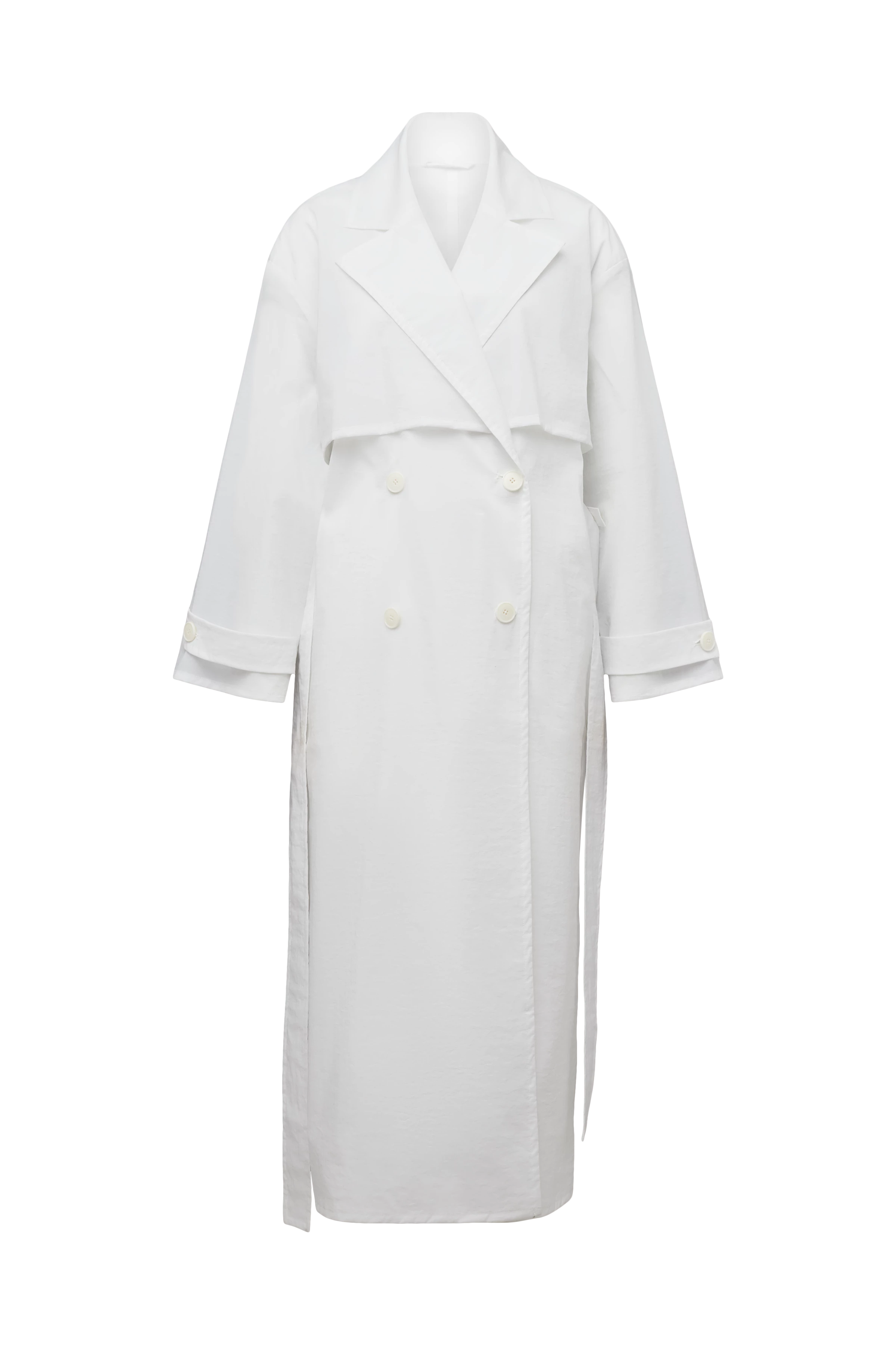 AVETON - Relaxed Fit Coat - women - off white - Freisteller Frontansicht